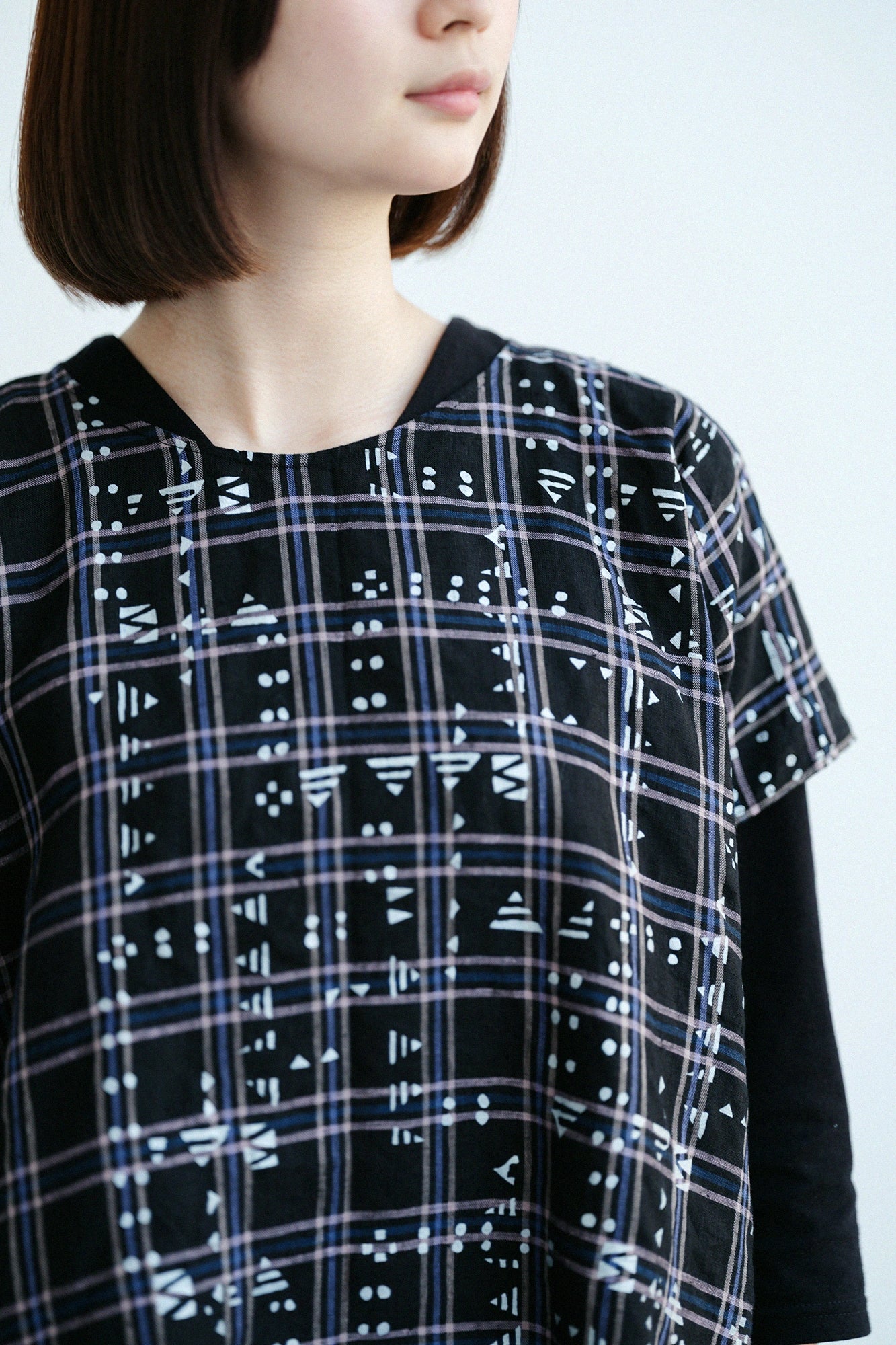 【3月3日頃発送予定】麻 格子織（こうしおり） 四角衣（しかくい）／おとぎと余白（よはく）