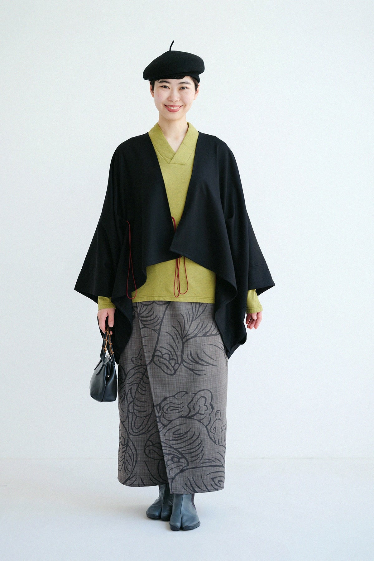 '身長：'164cm,'着用サイズ：'S,'※洗濯後寸法のものを着用'
