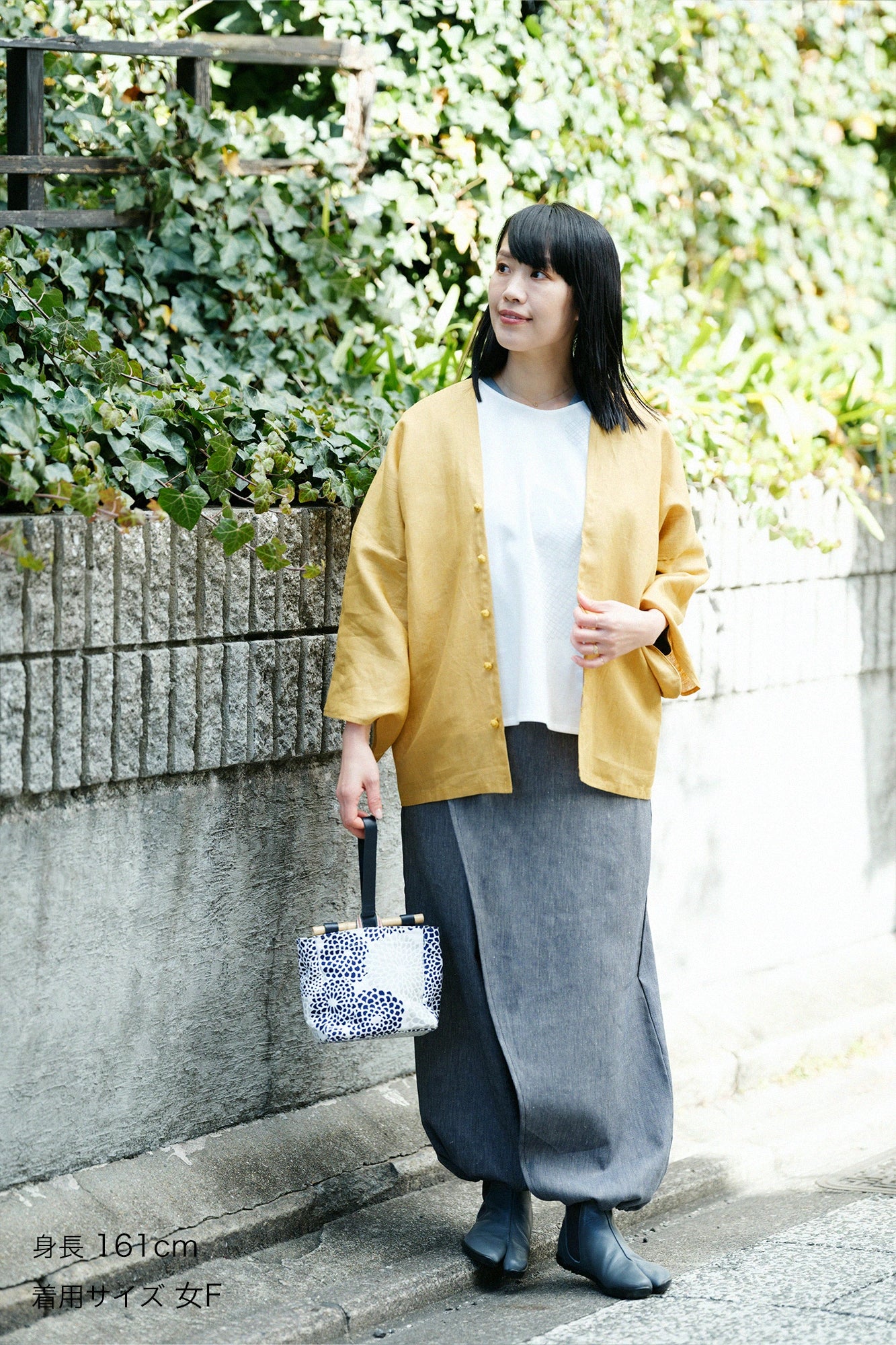 【Scheduled to ship around Mar 3】Linen Hatsuki Cardigan／Golden Yellow 