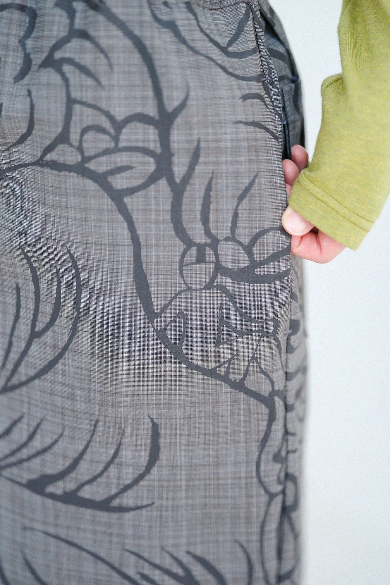 【Ships Ard 9/22】High-twisted Combed Yarn Wrap Hakama Pants／flying elephants