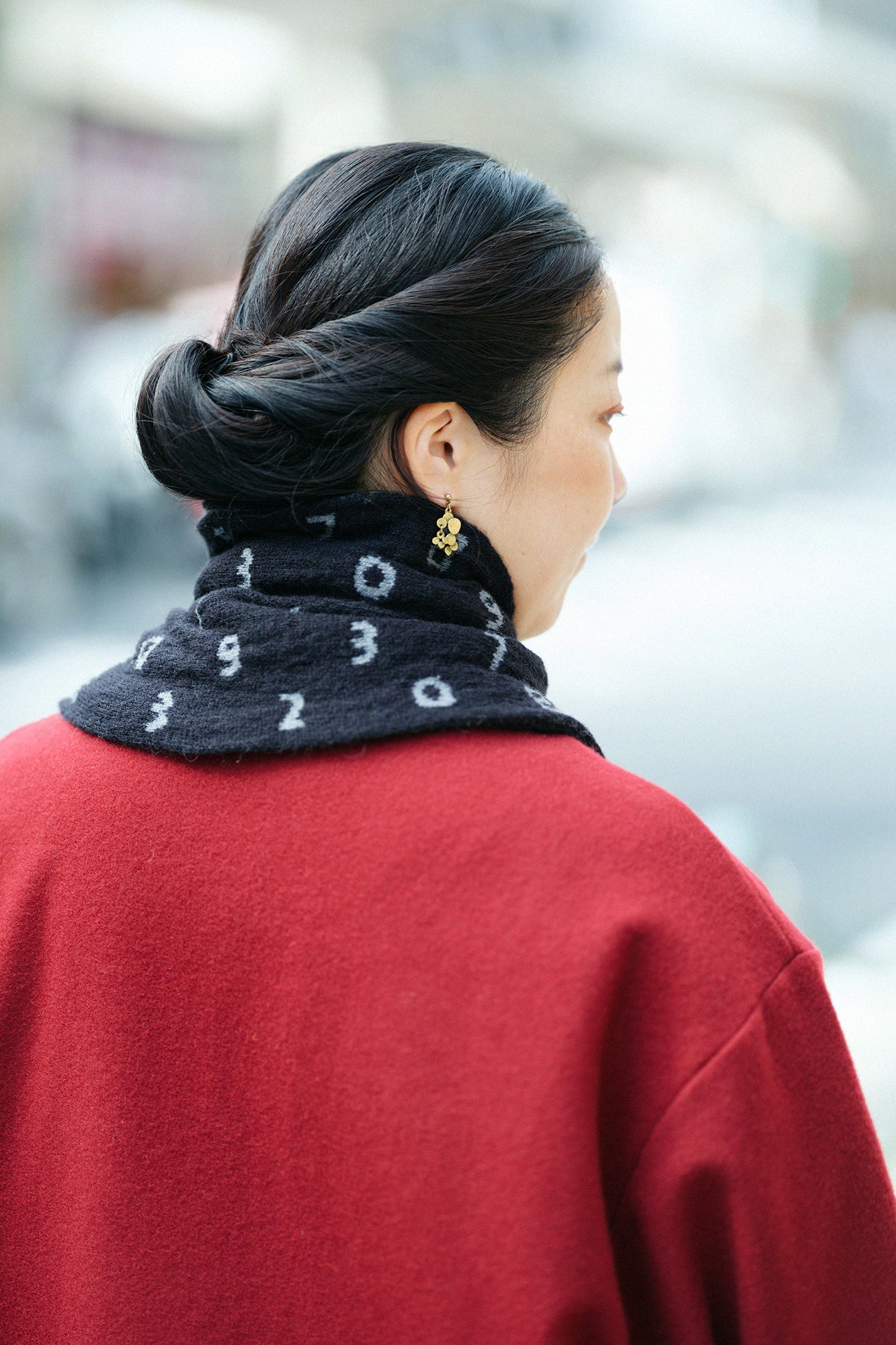 SOU・SOU×MOONBAT 草編領巾／SO-SU-U十數 墨黒色