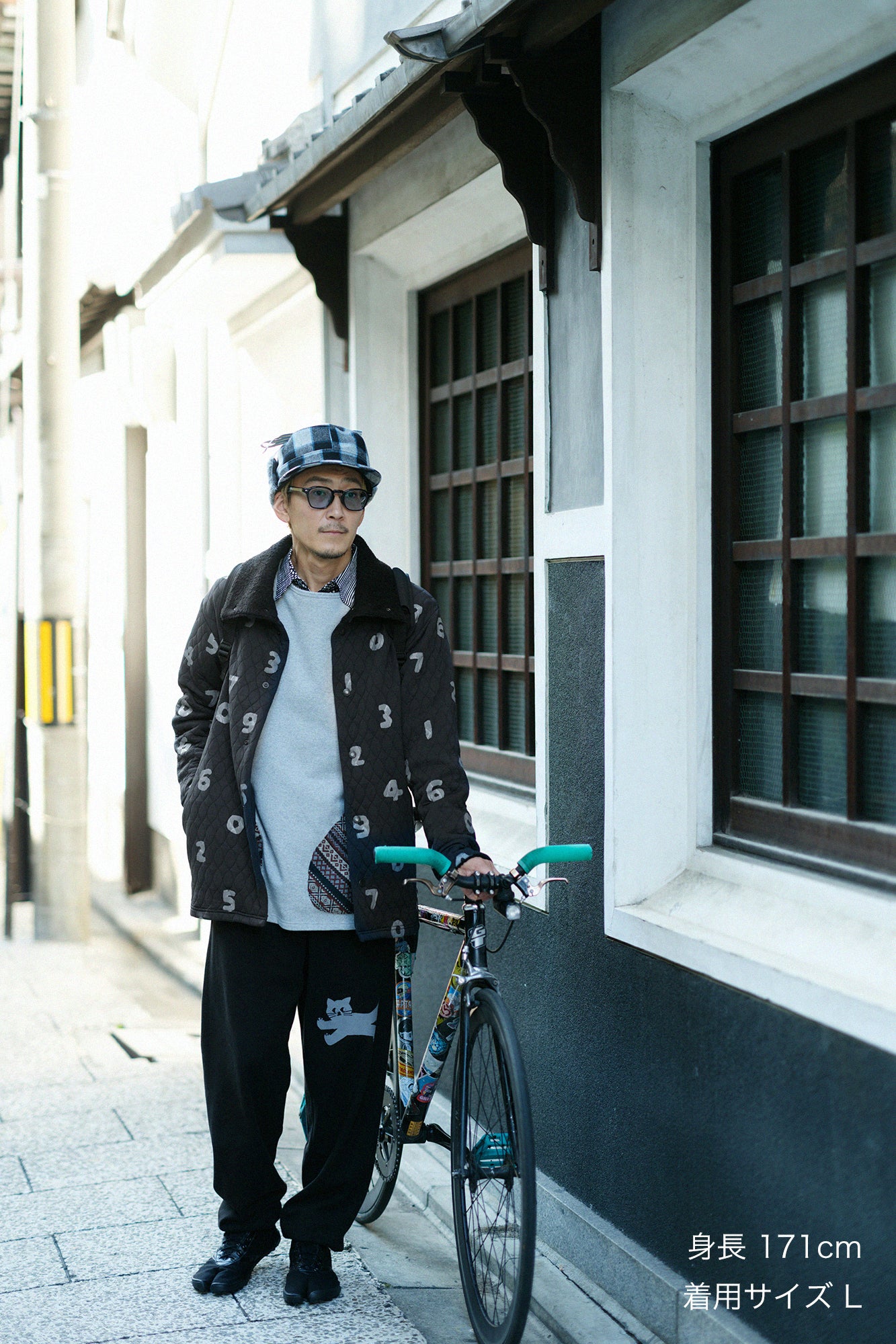 A.S Quilting Jacquard Neckwarm Cardigan／SO-SU-U Black 