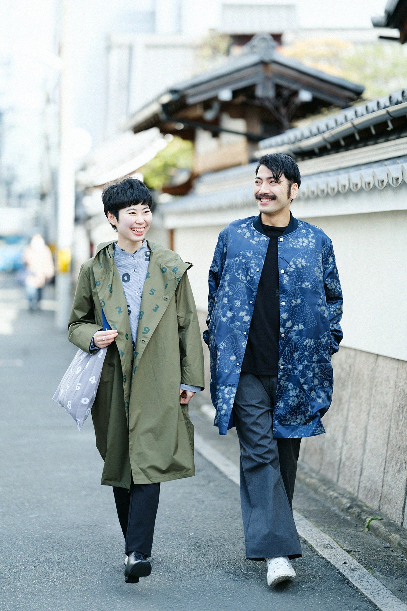 【Ships around 3/17】Long Staple Cotton Stand Collar Tunic Shirt R.H / SO-SU-U Black Pincheck