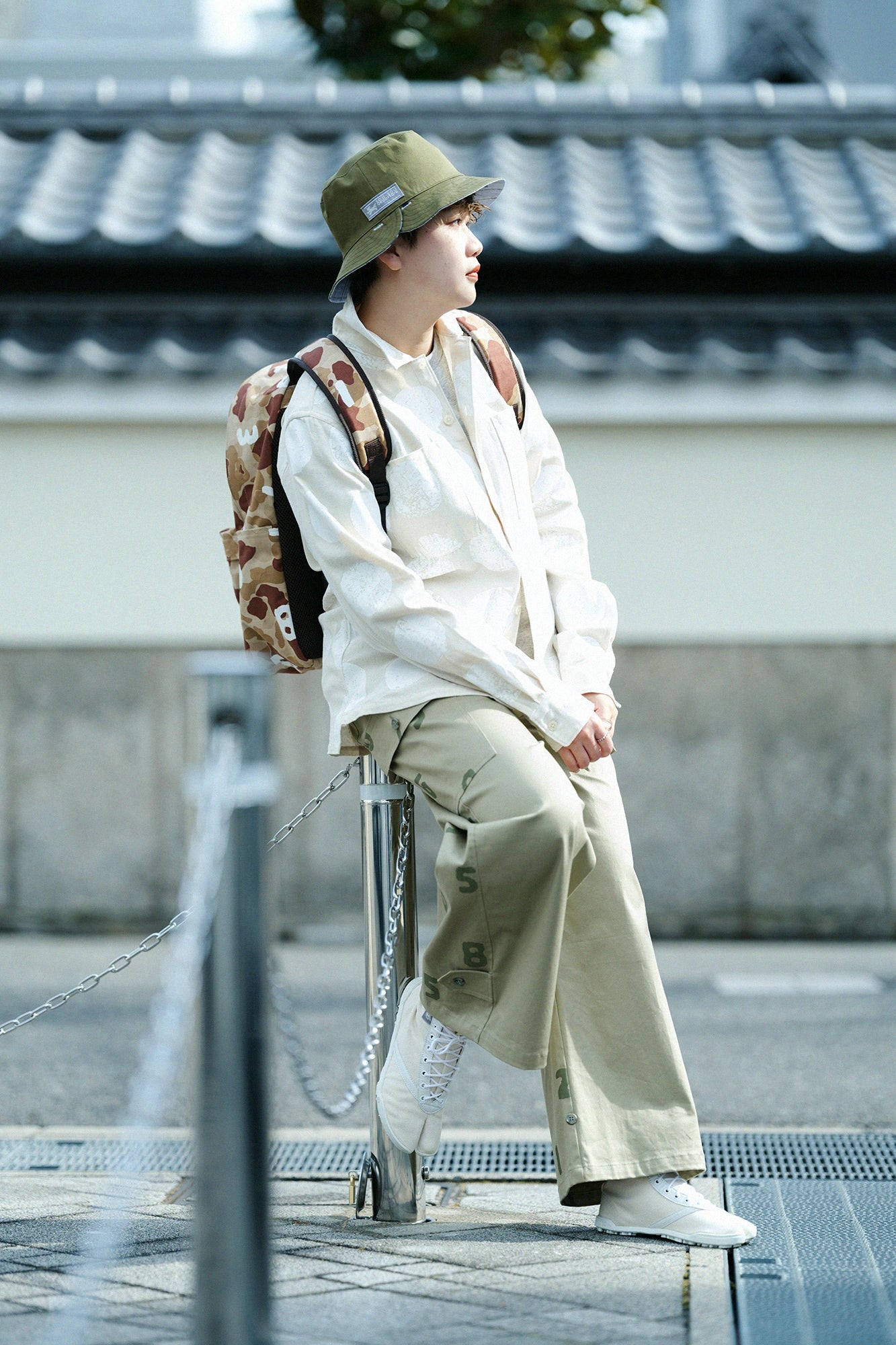 [Versand voraussichtlich um den 10. März] Stretch-Cargohose aus Chinostoff/EntengrünSO-SU-U