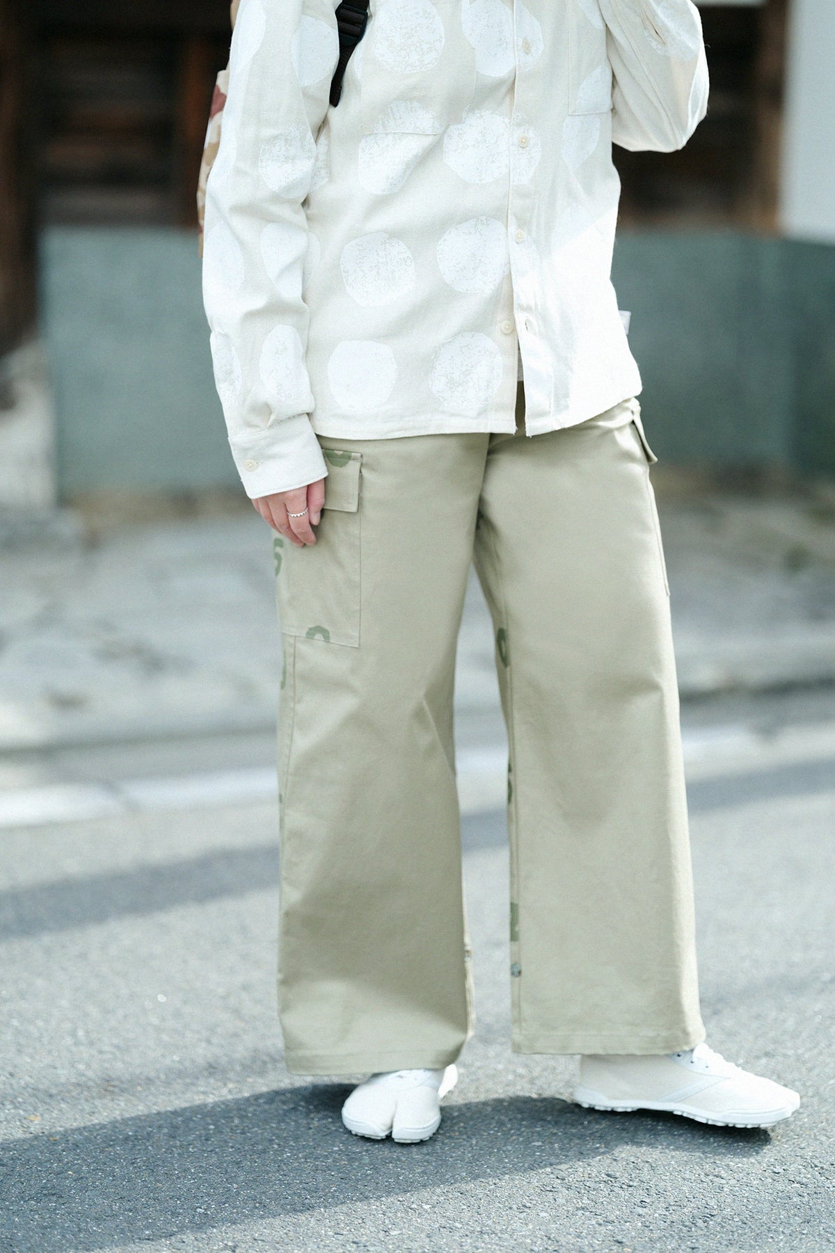 [Versand voraussichtlich um den 10. März] Stretch-Cargohose aus Chinostoff/EntengrünSO-SU-U