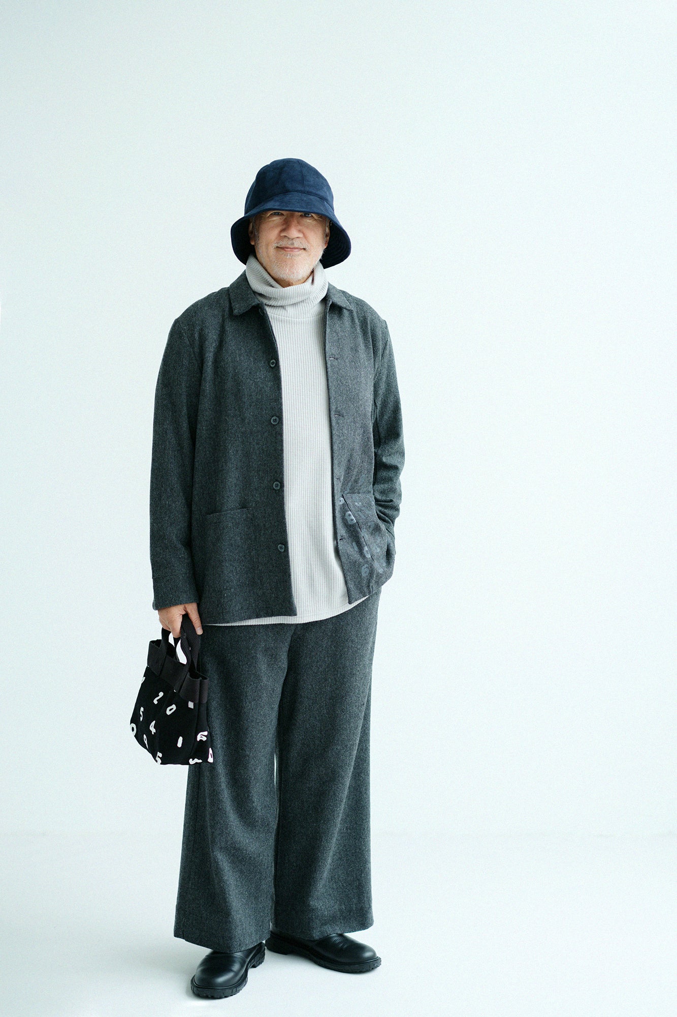 【預購】仿麂皮 Metro Hat／深藍×SO-SU-U十數 昆（※預計於12月9日左右發貨）