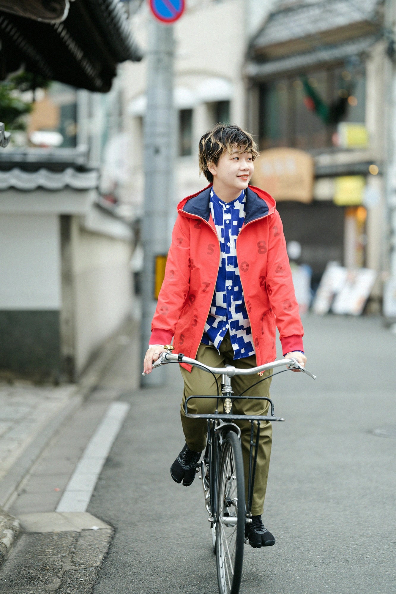 [Expédition prévue vers le 10 mars] Takashima Chijimi 20/20 Chemise à col montant/motif Ikubaku (Moyo)