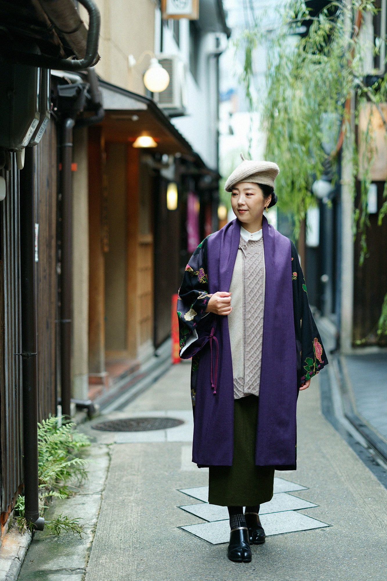 SOU・SOU×ALPHA Lamb Wool Chou-fuku Vest / Beige×Light Greyish Brown