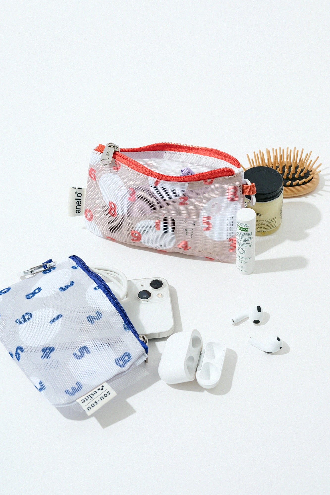 SOU・SOU×Eslite Bookstore Pochette de rangement en maille/SO-SU-U et Suigyoku Retro Rouge