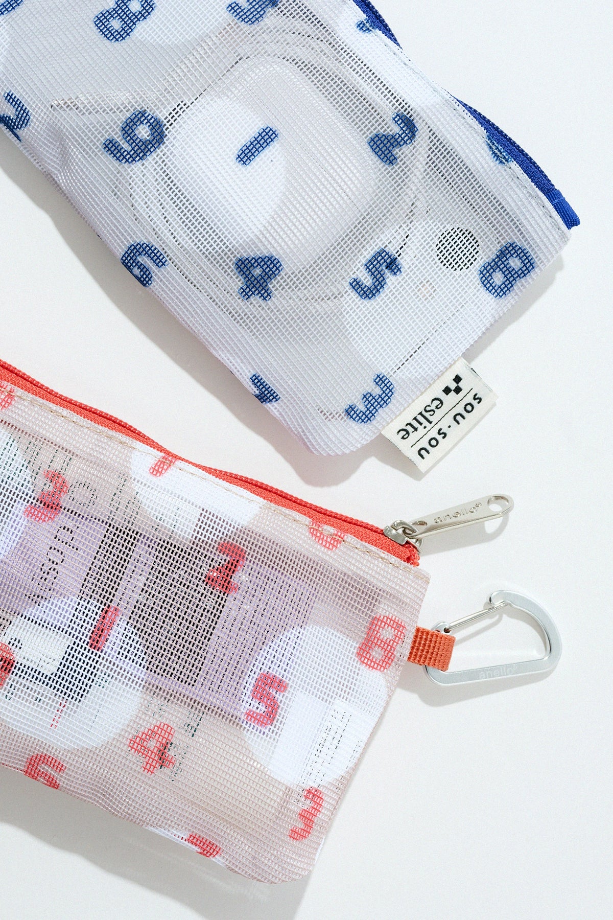 SOU・SOU×Eslite Bookstore Pochette de rangement en maille/SO-SU-U et Suigyoku Retro Rouge