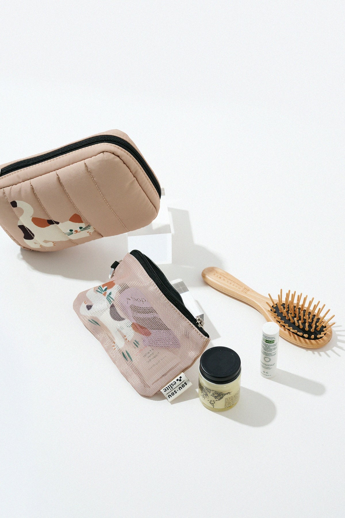 SOU・SOU×Eslite Bookstore Mesh-Aufbewahrungsbeutel/Calico-Katze