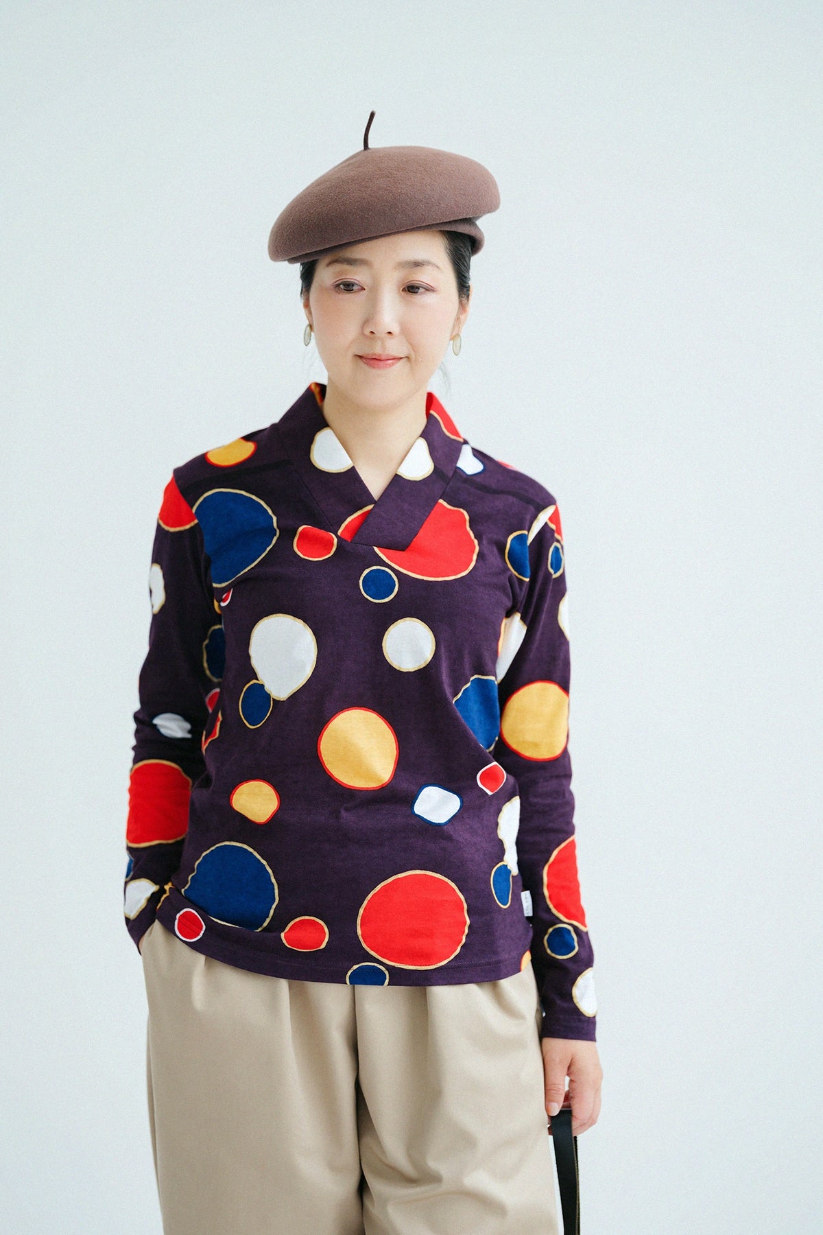 '身長：'154cm,'着用サイズ：'XS,'※洗濯後寸法のものを着用'
