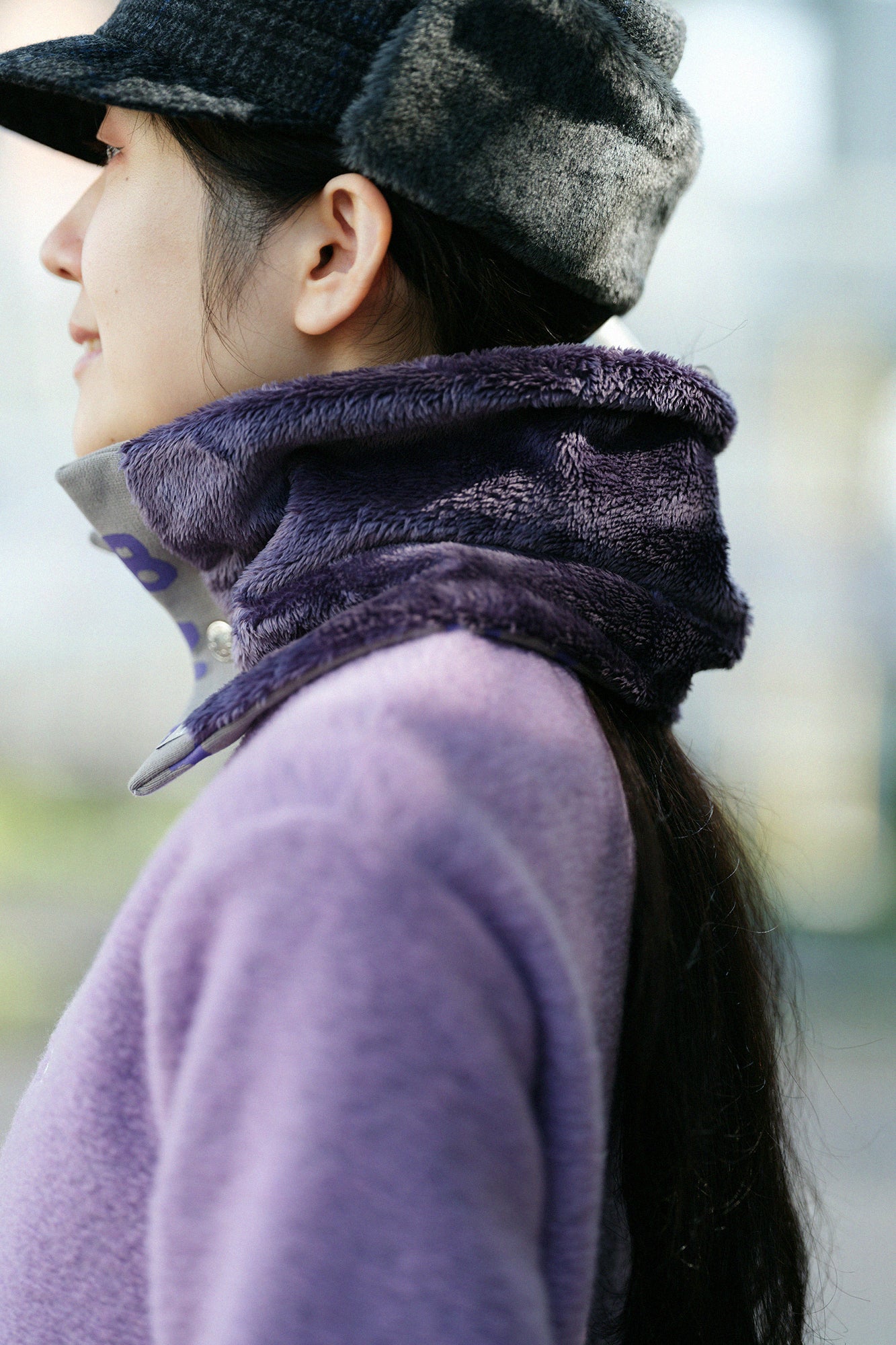 雙面用 BIKE短圍巾／SO-SU-U十數昆 上下 灰色