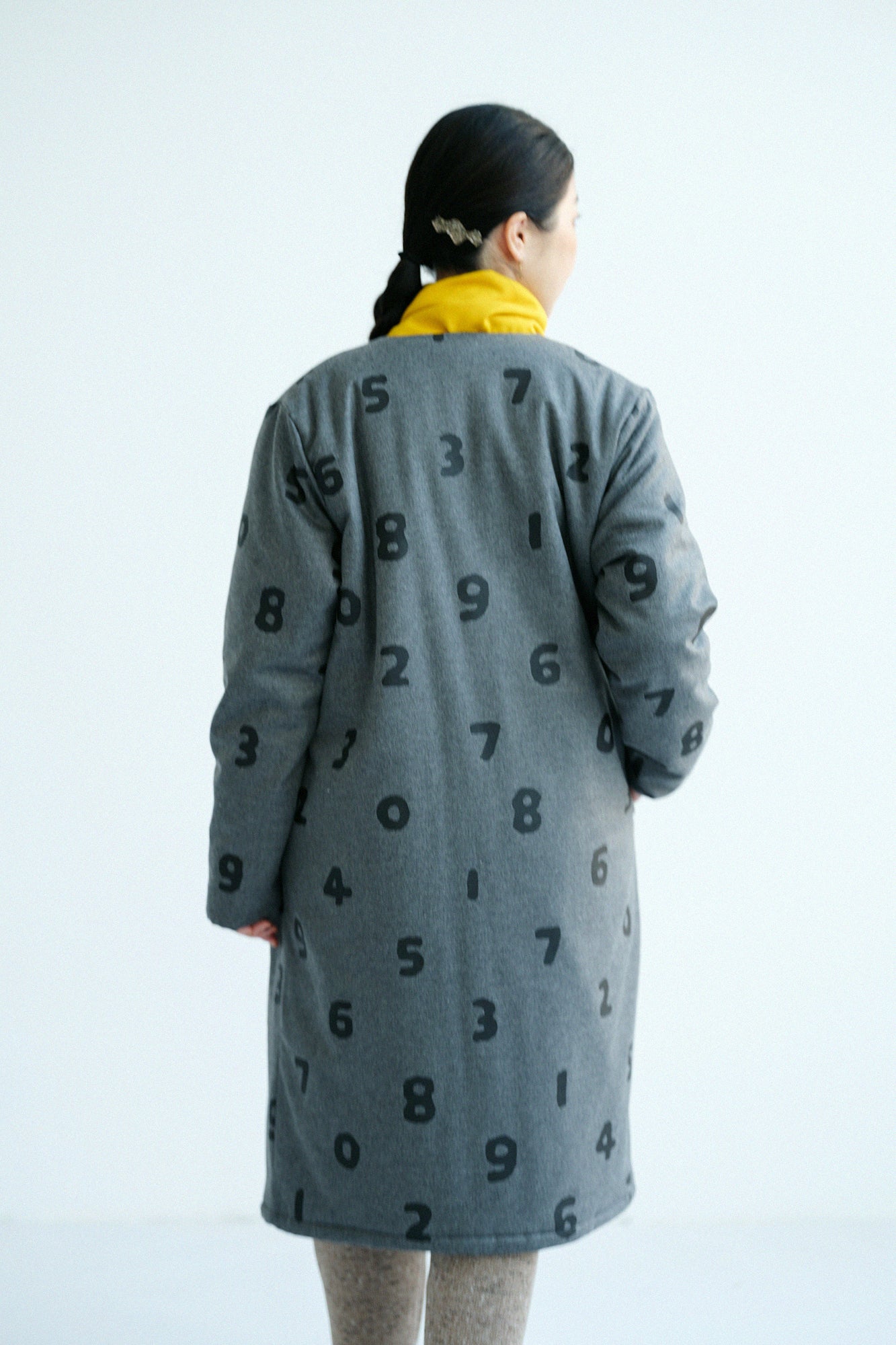 【Pre-order】Stretch Flannel Collarless Padded Coat／SO-SU-U Dark Grey（※Scheduled to be shipped around Dec 9）