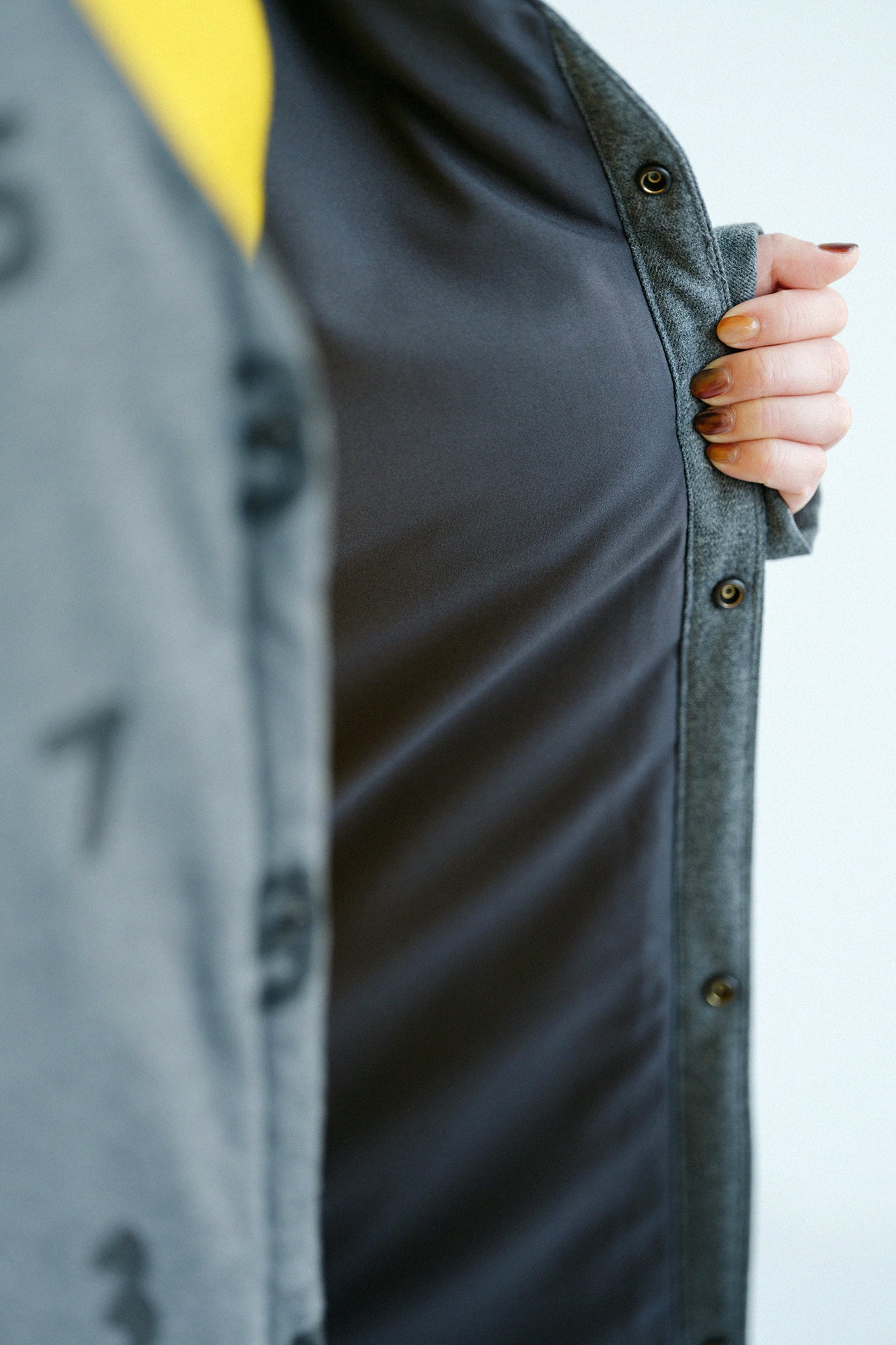 【Pre-order】Stretch Flannel Collarless Padded Coat／SO-SU-U Dark Grey（※Scheduled to be shipped around Dec 9）