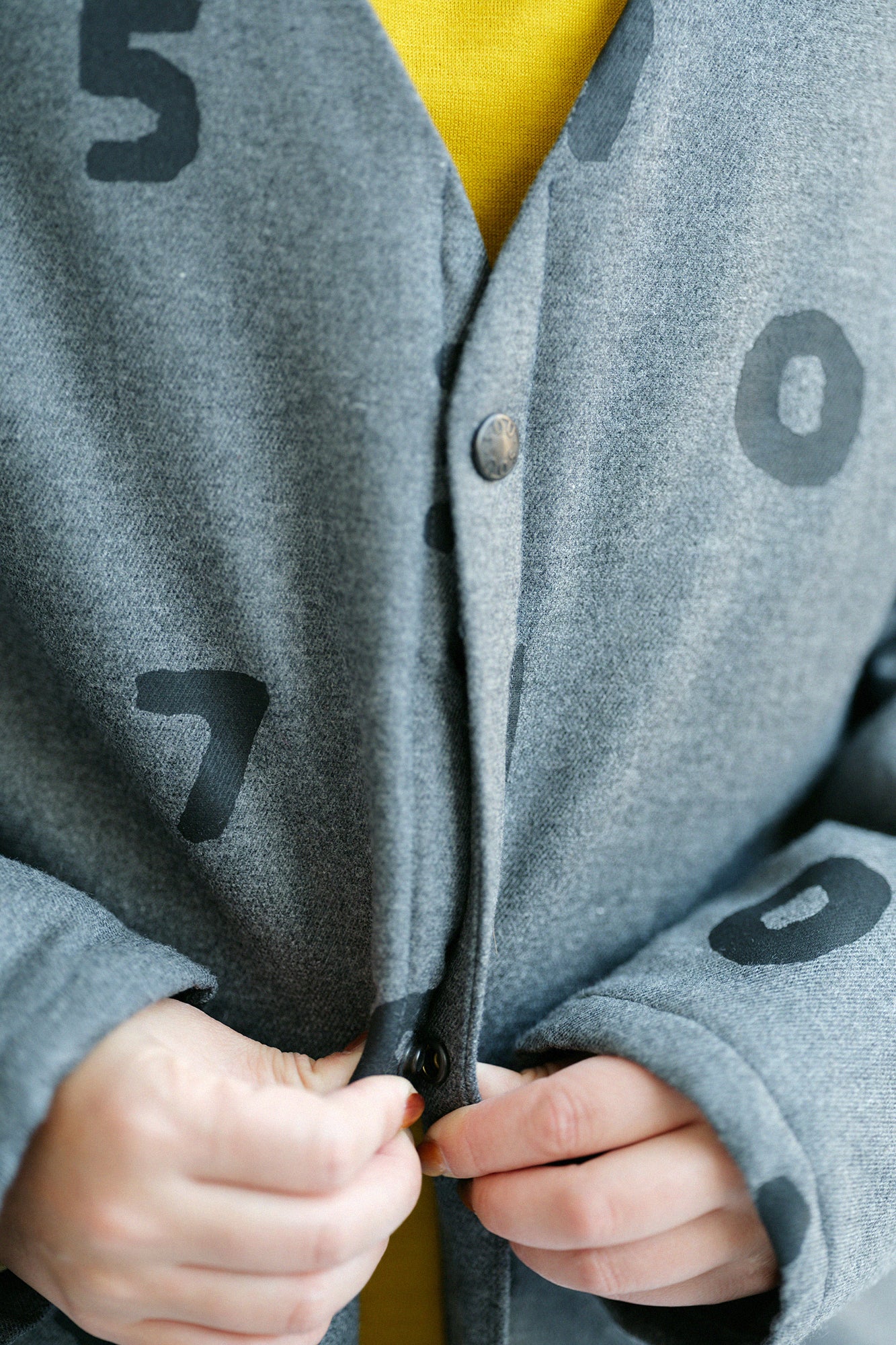 【Pre-order】Stretch Flannel Collarless Padded Coat／SO-SU-U Dark Grey（※Scheduled to be shipped around Dec 9）