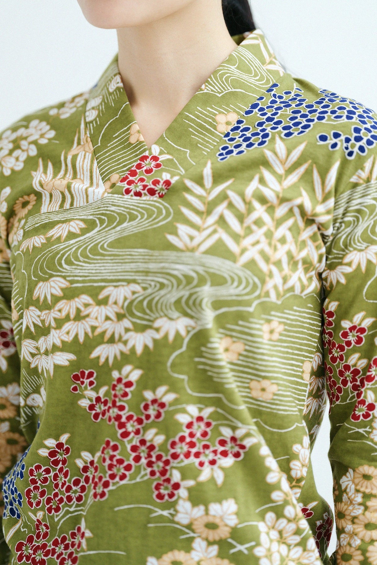 【Voraussichtlicher Versand um den 22. September】Schmal geschnittenes Yukata-Muster / kühl und erfrischend 