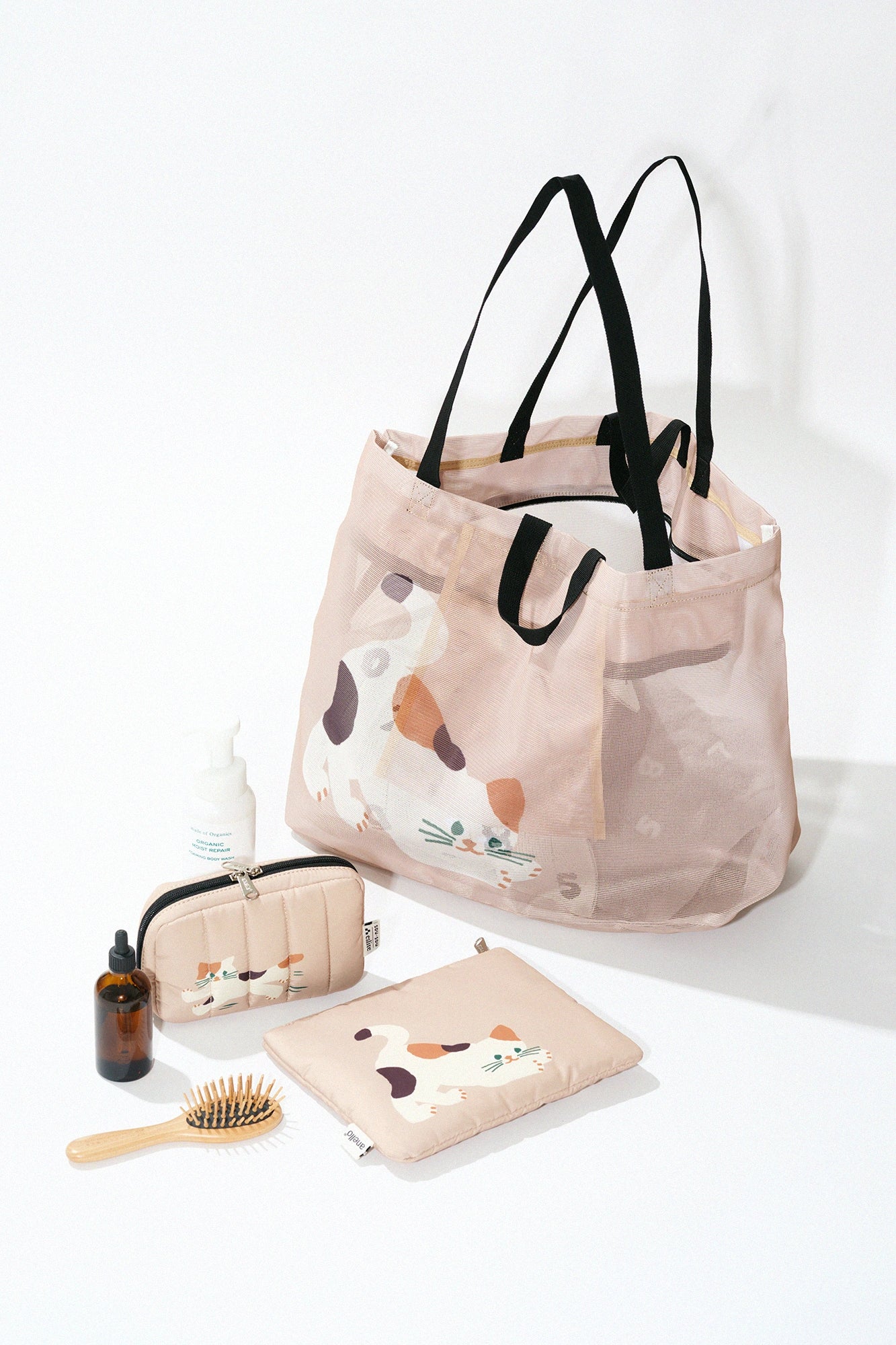 SOU・SOU×eslite bookstore Functional Storage Pouch／Calico Cat