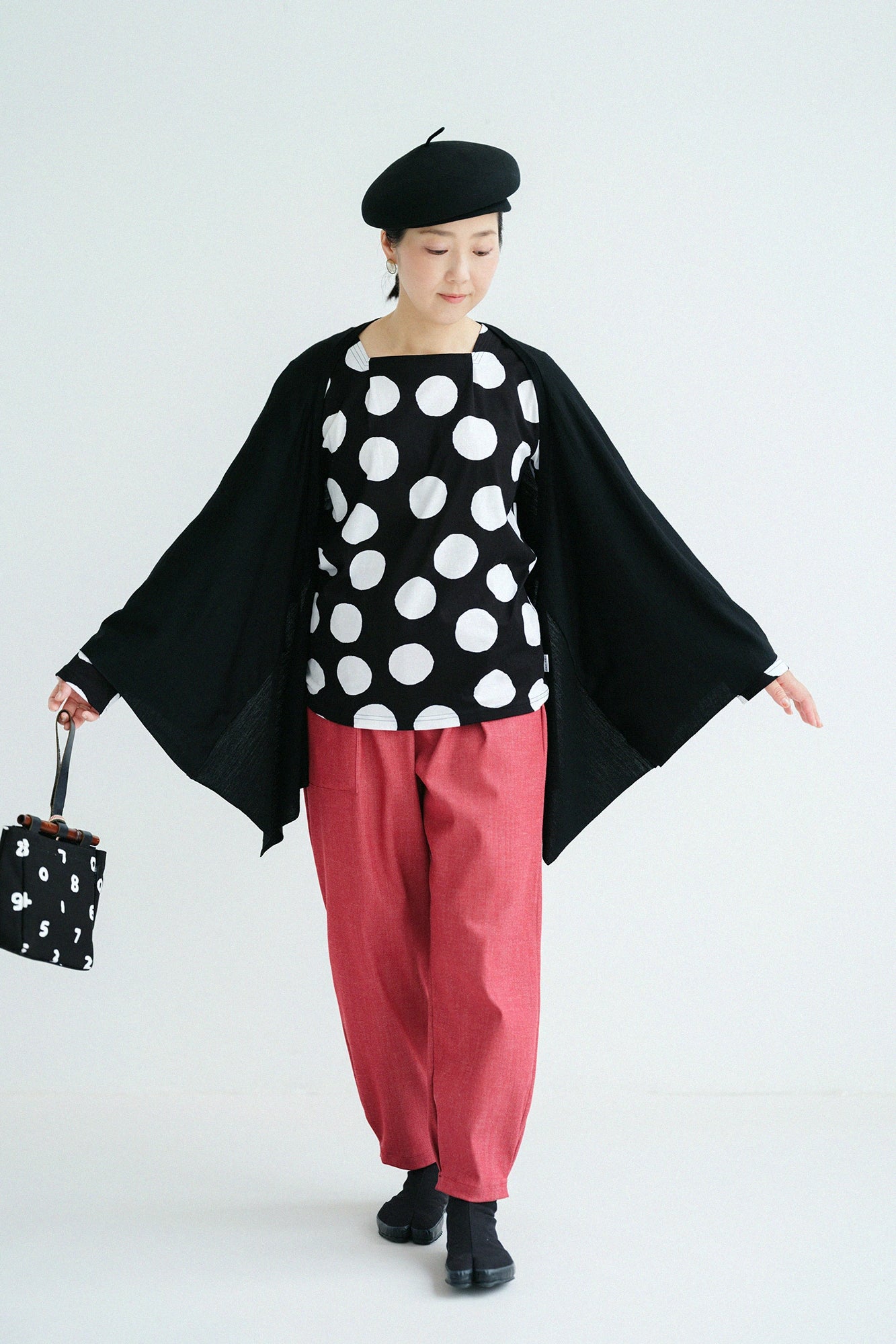 '身長：'154cm,'着用サイズ：'女S,'※洗濯後寸法のものを着用'