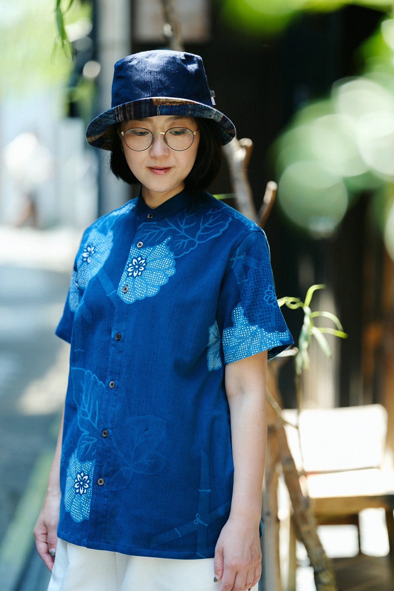 【7/7左右发送】高岛缩棉20/20 双面用帽子／BORO II IJ