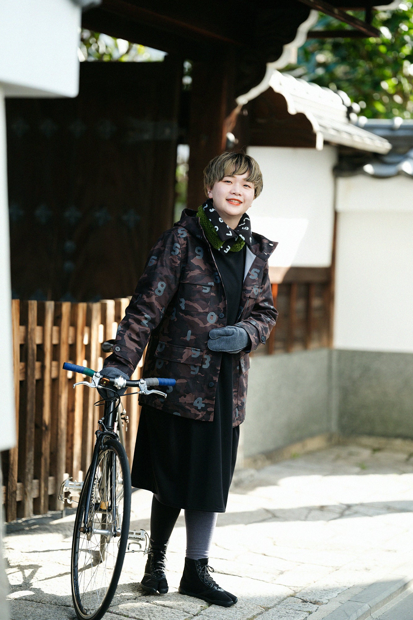 雙面用 BIKE短圍巾／SO-SU-U十數昆 上下 黑色