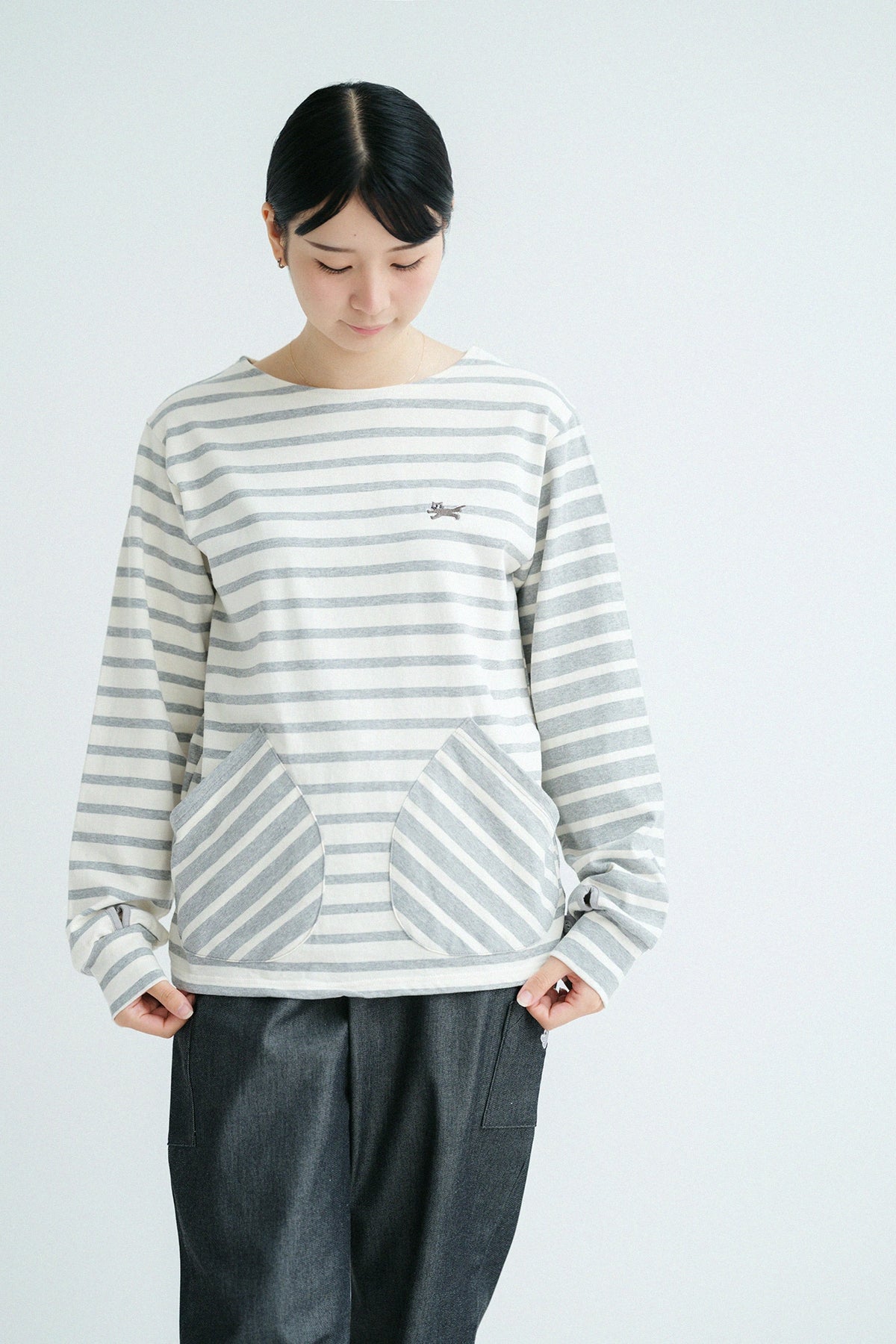 '身長：'162cm,'着用サイズ：'S,'※洗濯後寸法のものを着用'