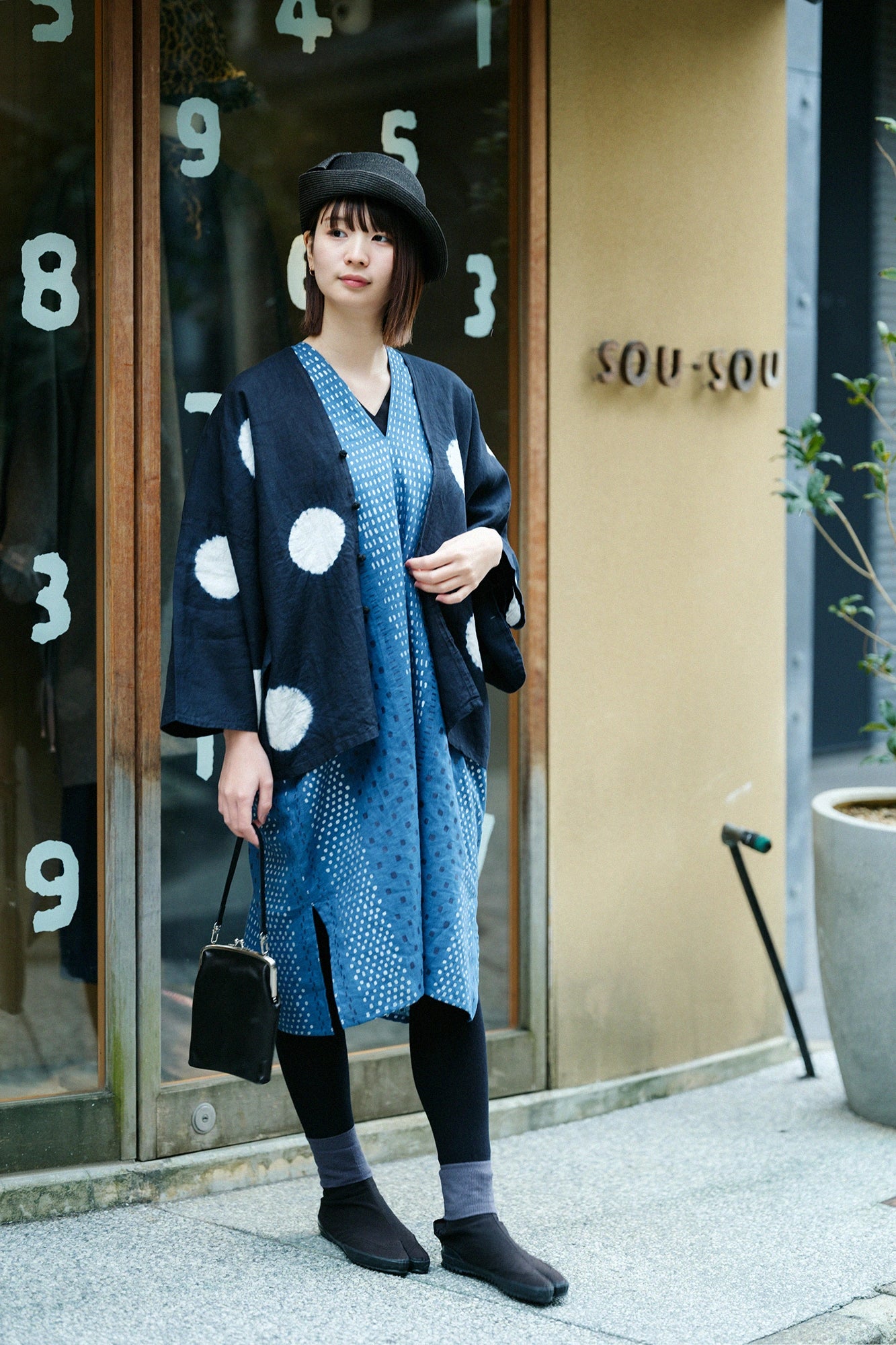 【Scheduled to ship around Mar 3】Linen Rectangular Dress Split Joint／Hail StripesAquamarine