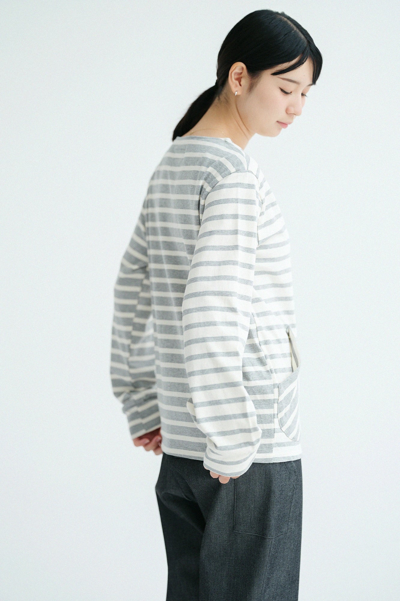 '身長：'162cm,'着用サイズ：'S,'※洗濯後寸法のものを着用',左下