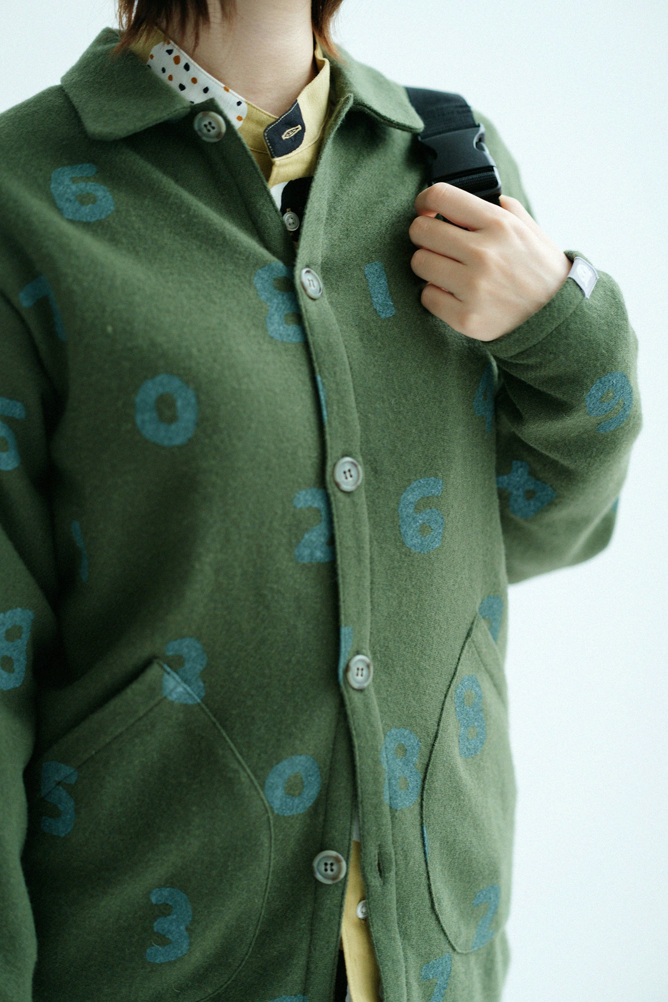 CORDURA® Combat Wool Cardigan with Collar／SO-SU-U Moss Green 