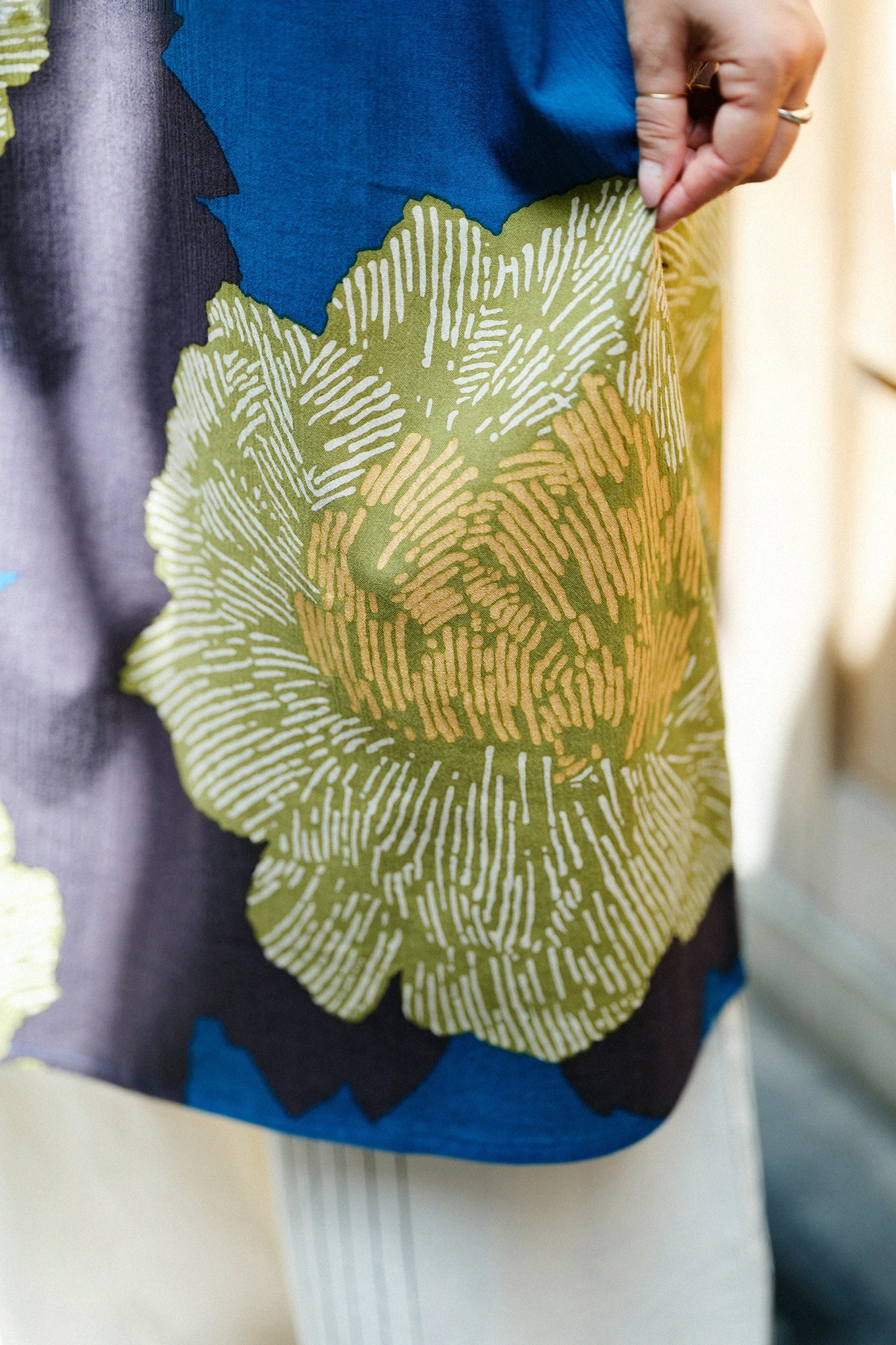 【Ships ard. 6/23】Chizimi Cotton 20/20 Rectangular Dress / Peony Summer Light