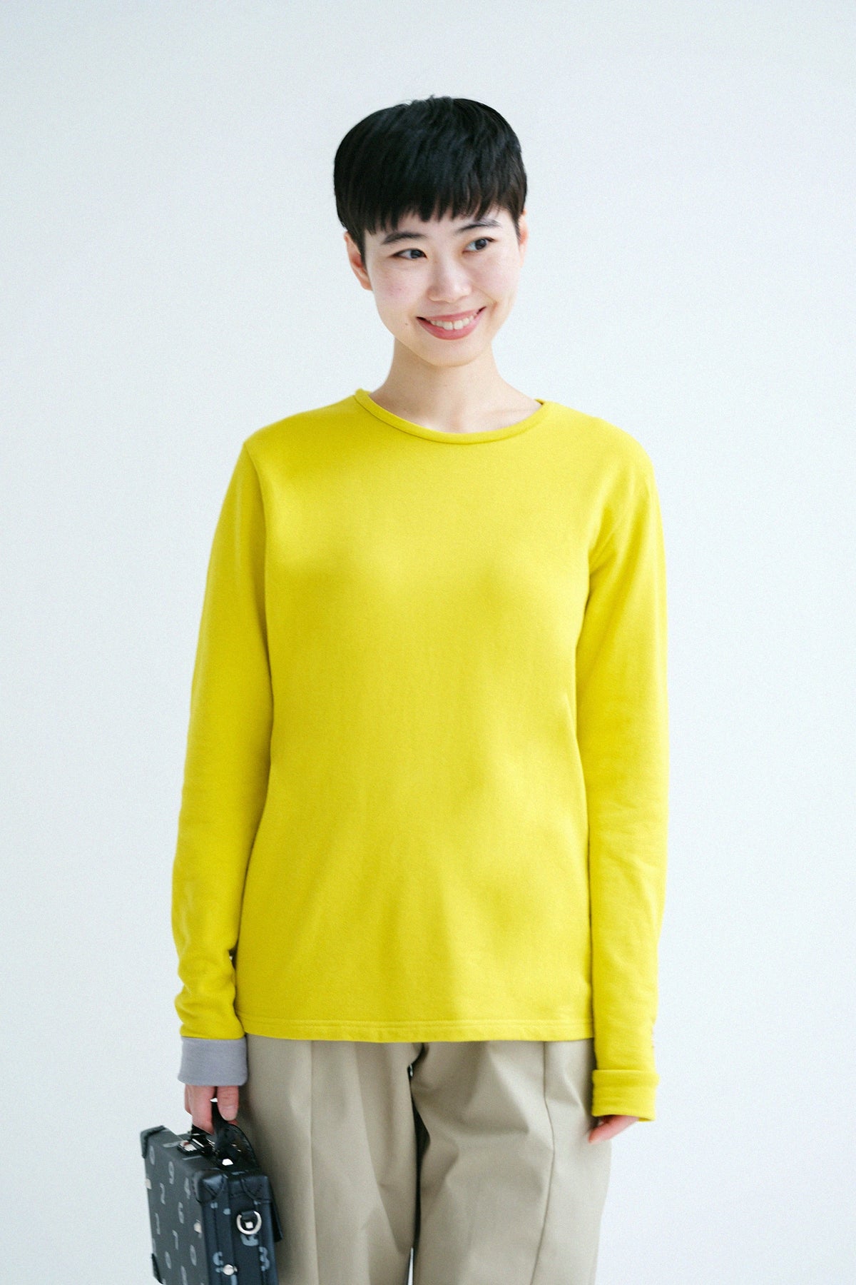 '身長：'164cm,'着用サイズ：'S,'※洗濯後寸法のものを着用'