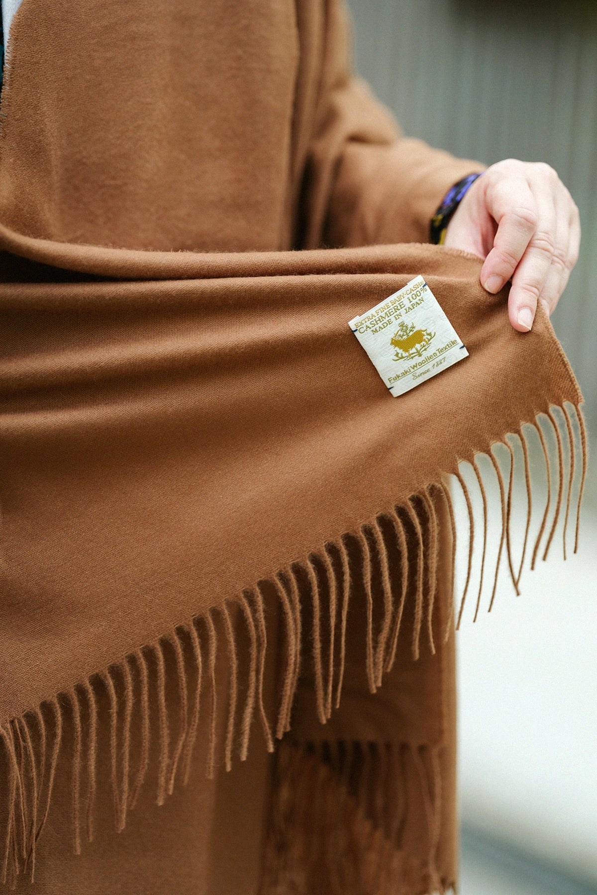 【Expédition prévue vers le 17 novembre】Bébé Câsh(R) Gaze Stole / couleur châtaigne 
