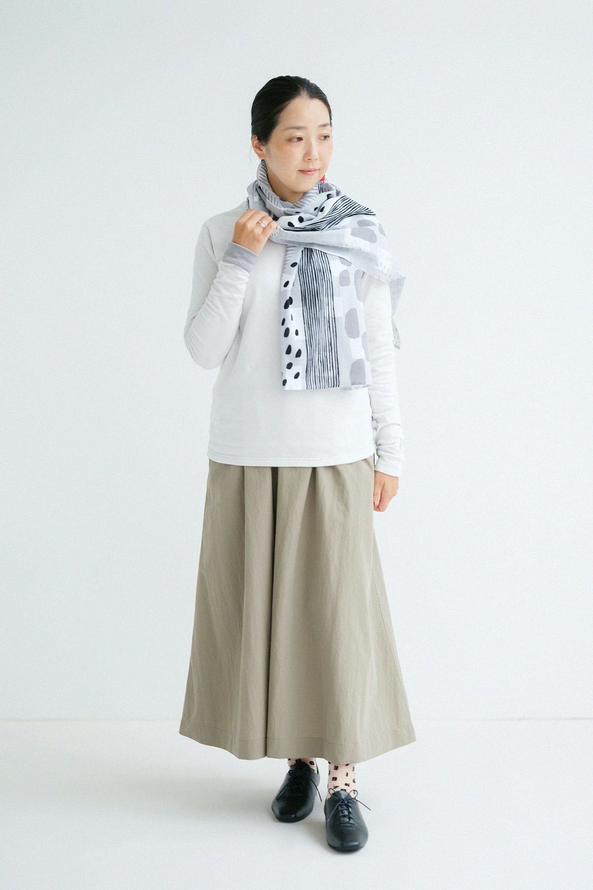 '身長：'154cm,'着用サイズ：'XS,'※洗濯後寸法のものを着用'
