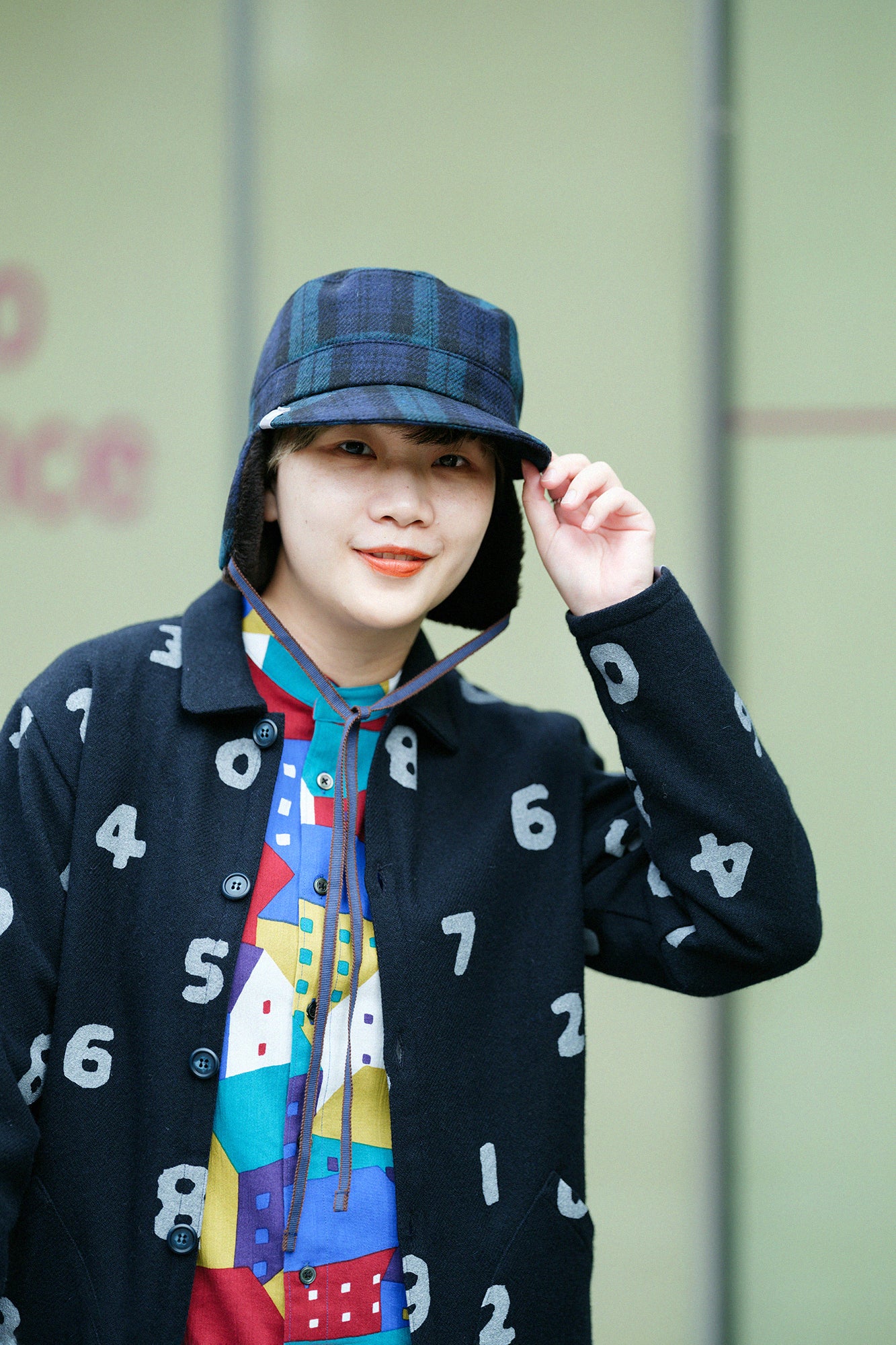 Bishu Tweed Boa BIKE CAP／Black Watch Tantan×SO-SU-U