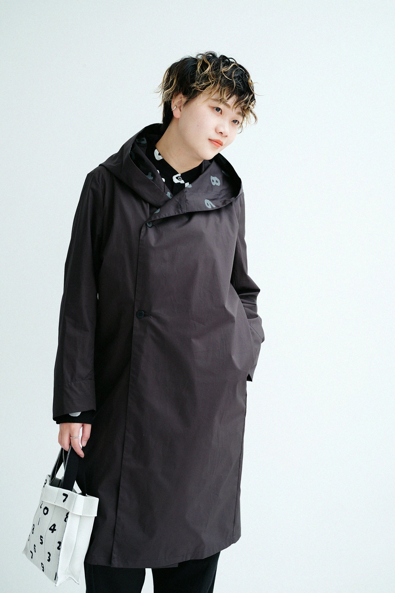 [Versand voraussichtlich um den 17. März] Hochdichter Twill-Lebensmittelmantel/SchwarzSO-SU-U