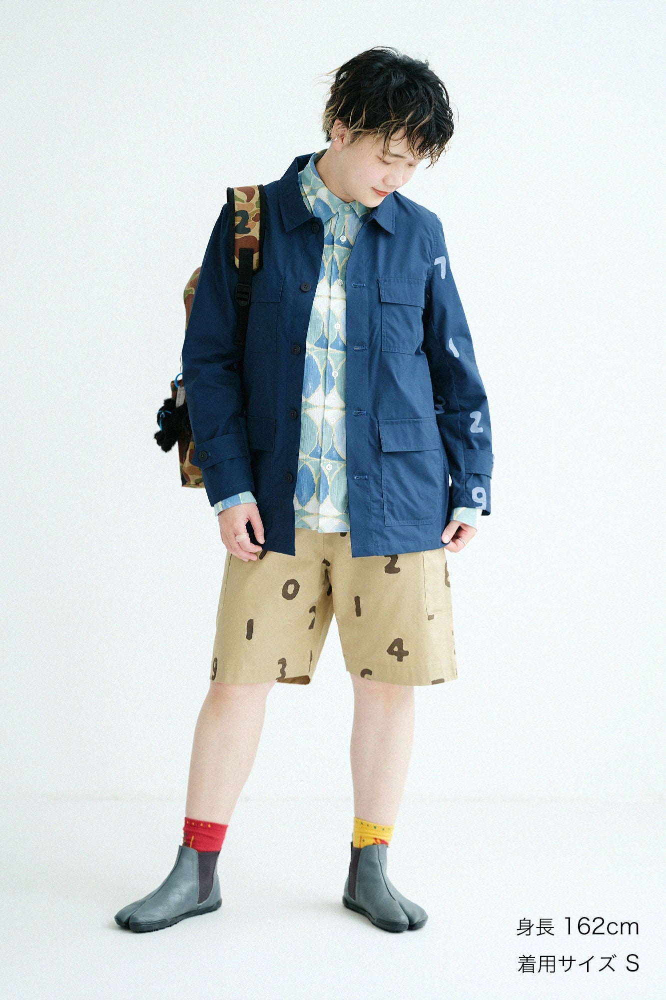 [Versand voraussichtlich um den 10. März herum] Cargojacke aus hochdichtem Schreibmaschinenstoff/MarineblauSO-SU-U