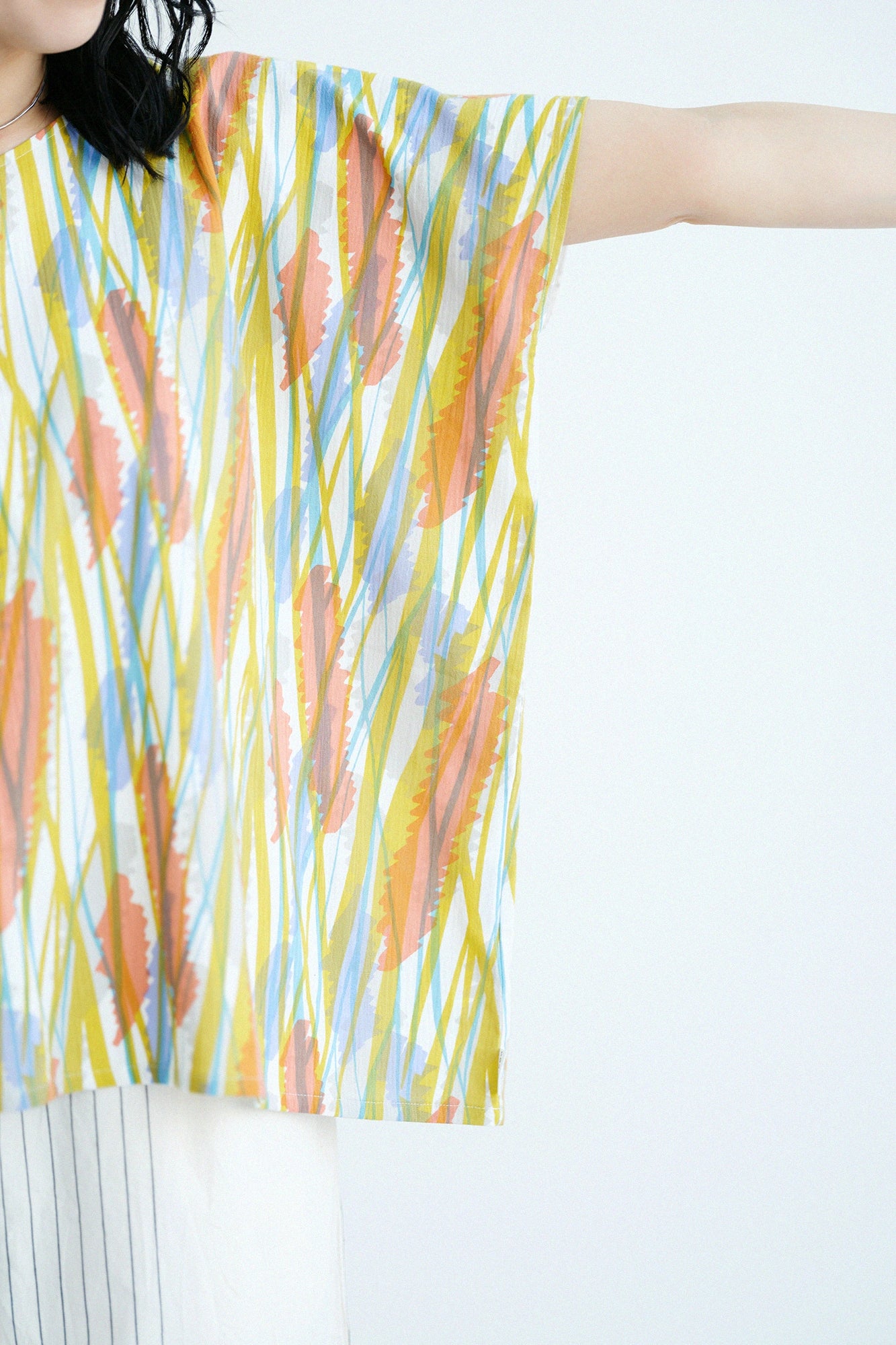 【4月21日頃発送予定】高島縮 20/20 四角衣（しかくい）／なびく