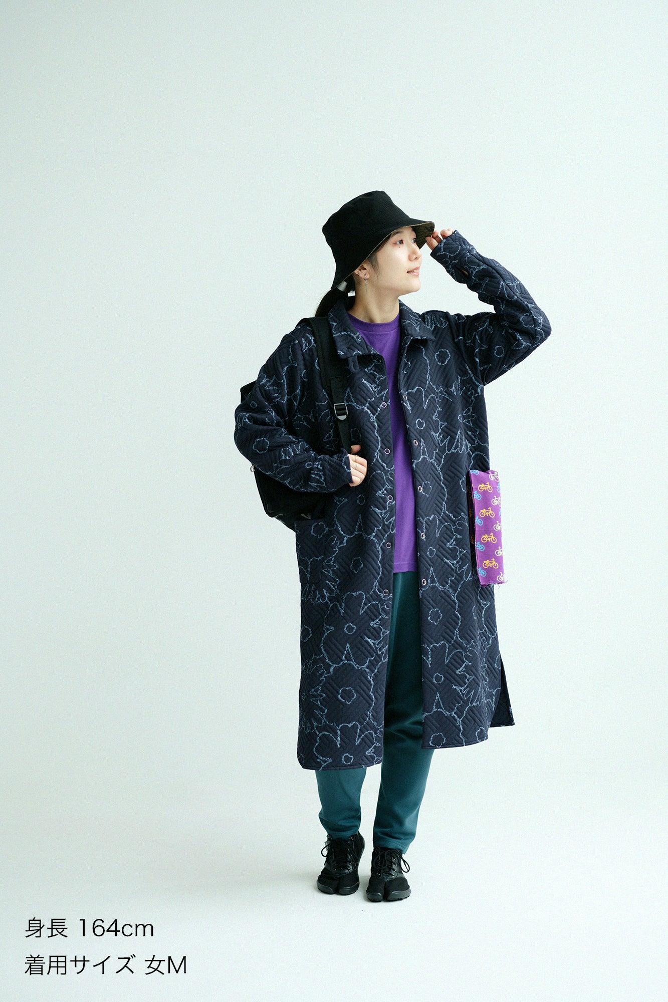 キルティングジャカール SANPOワンピース／おおらからくがき ダーク