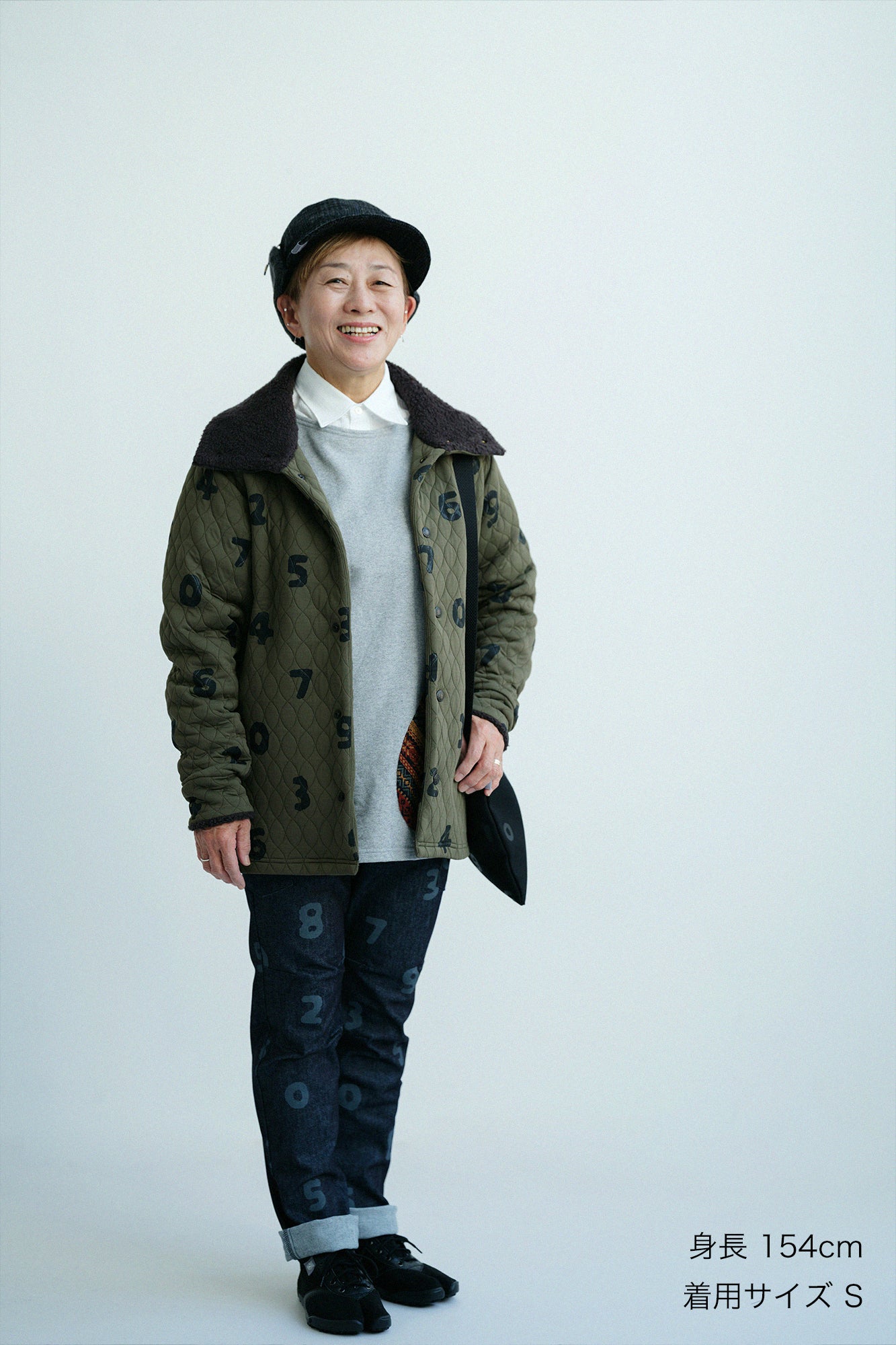 A.S Quilting Jacquard Neckwarm Cardigan／SO-SU-U Khaki 