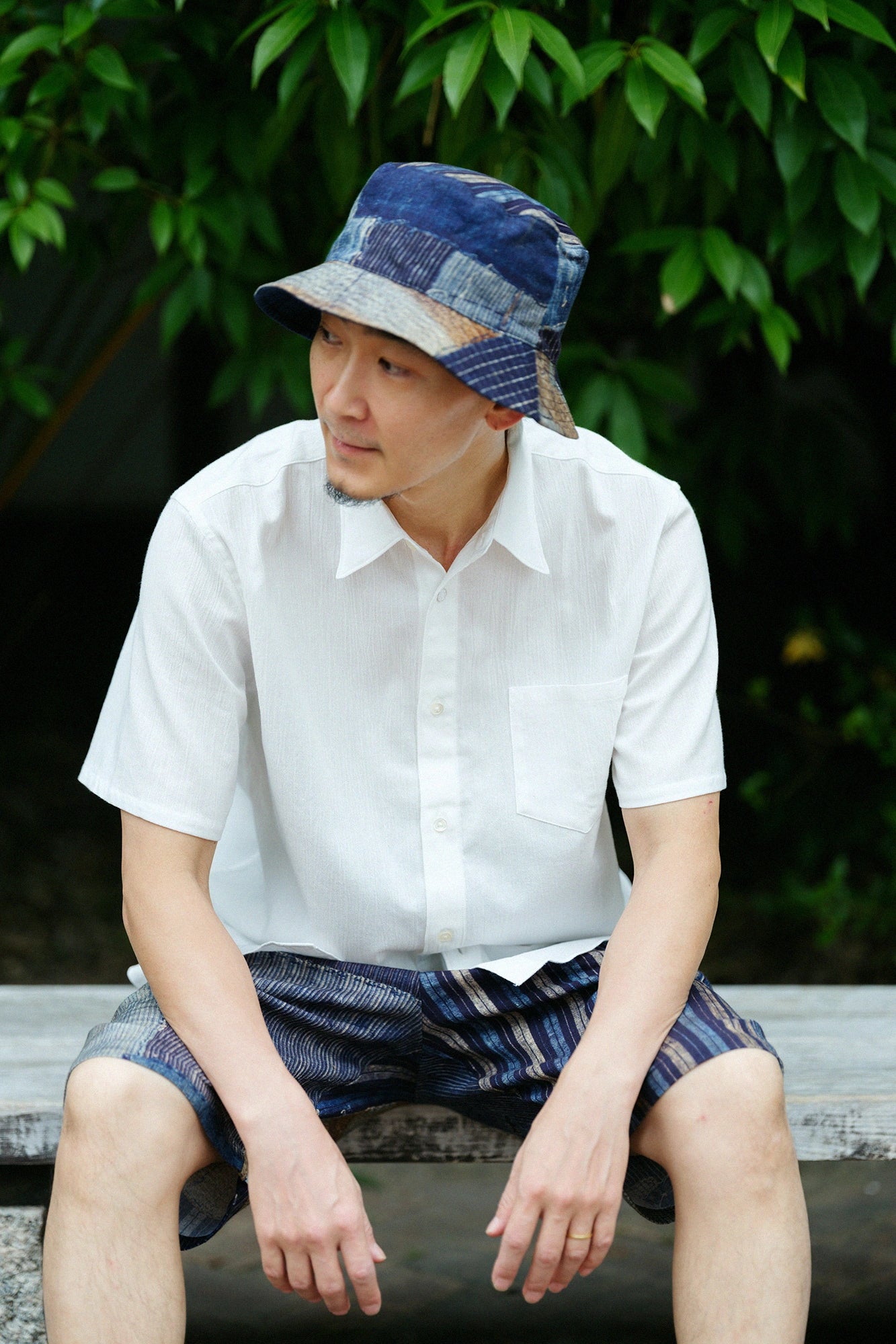 【7/7左右发送】高岛缩棉20/20 双面用帽子／BORO II IJ