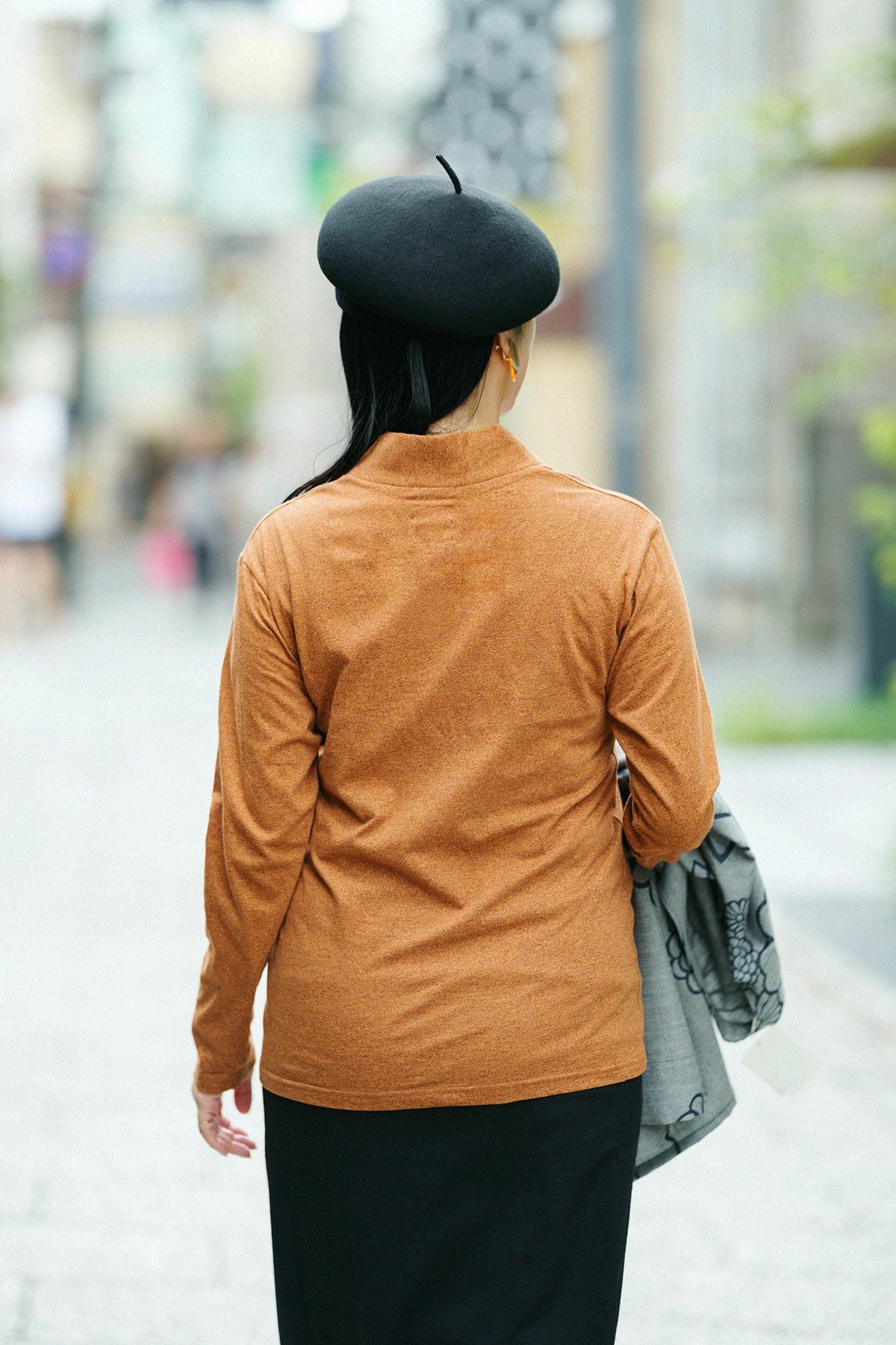 '身長：' 161cm,'着用サイズ：'S,'※洗濯後寸法のものを着用'
