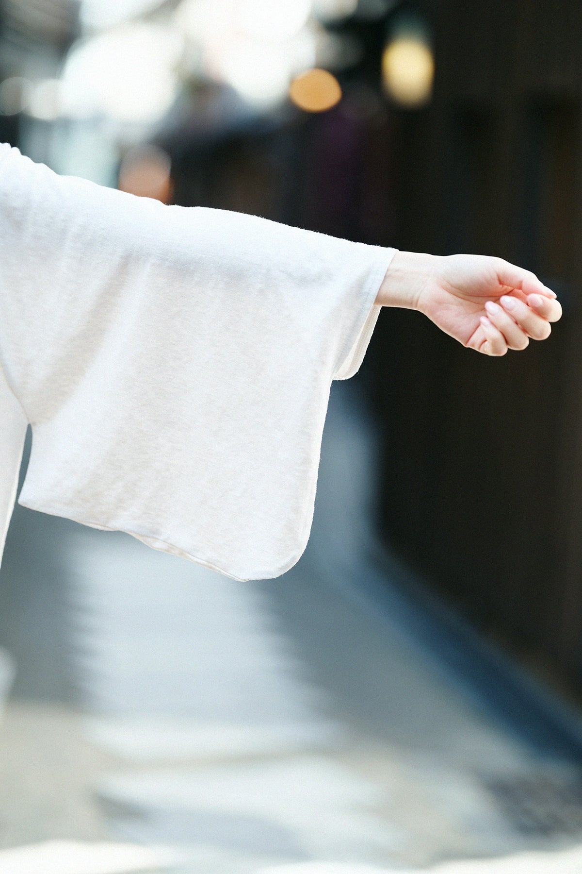 【Ships ard. 4/21】Linen Kimono Sleeve Cardigan Short Length / Ivory