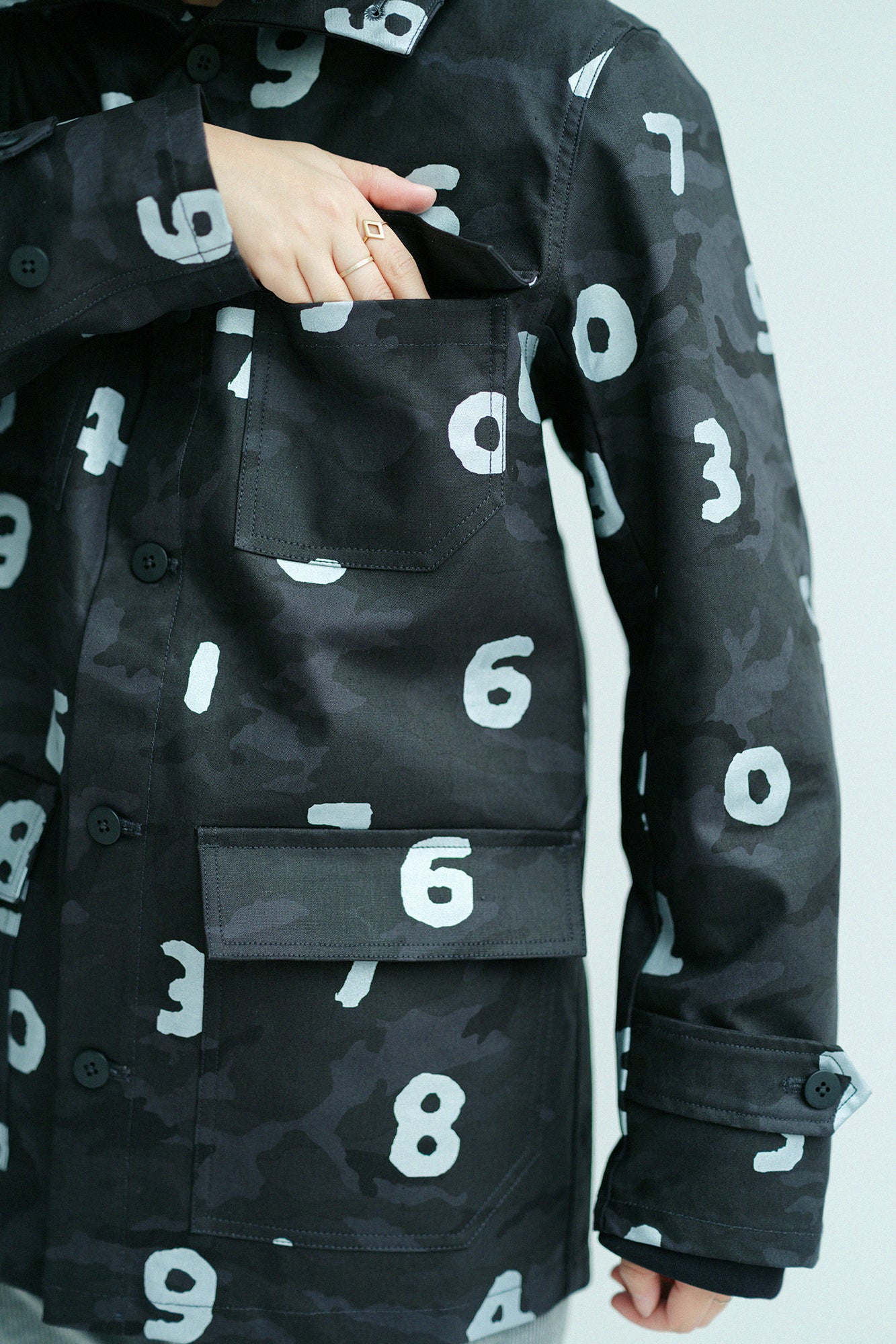 Waterproof Mountain Parka／camo SO-SU-U Dark Grey 