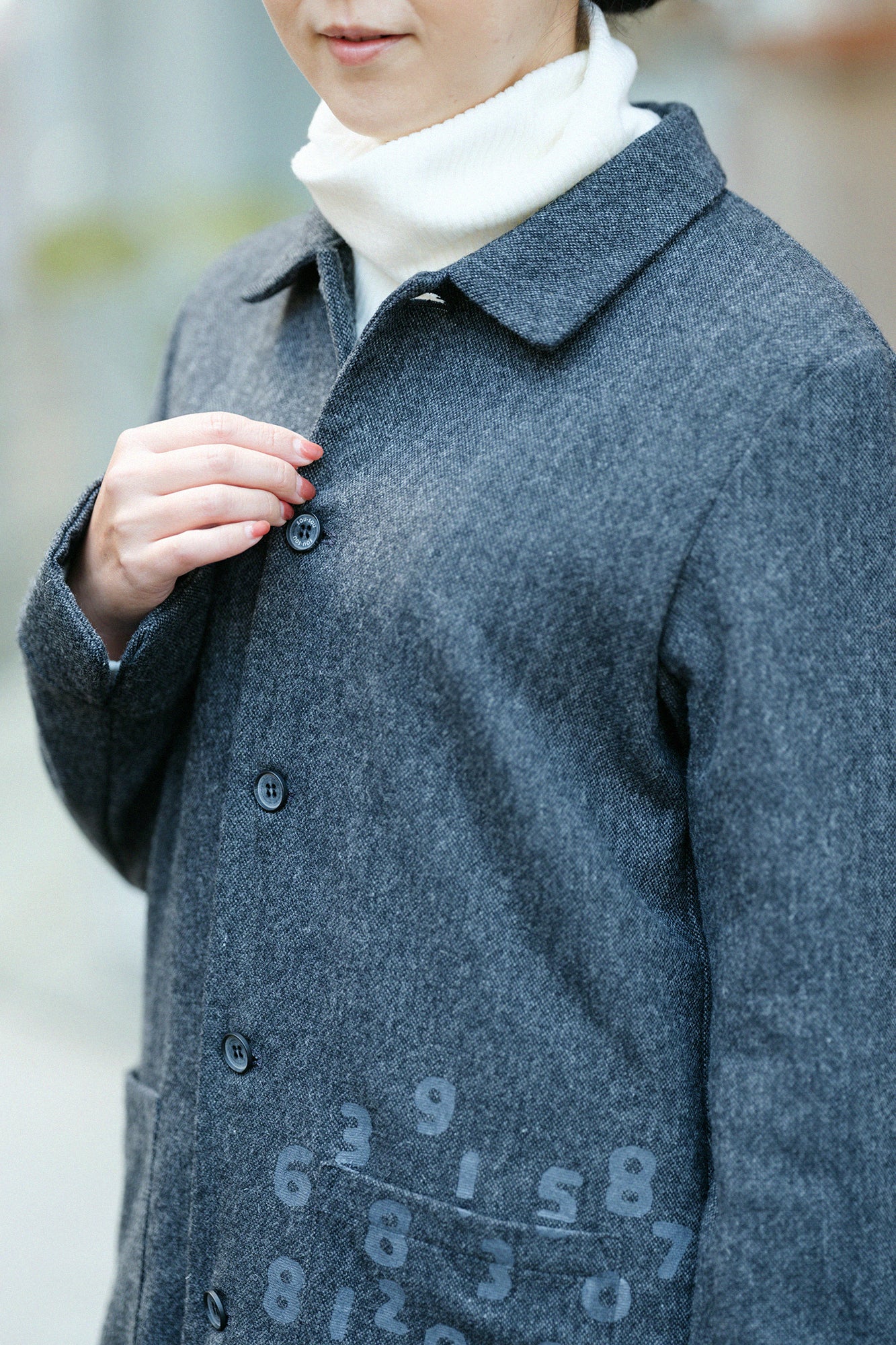 【Pre-order】CORDURA® Combat Wool Collar Jacket／Heather Dark Grey（※Scheduled to be shipped around Dec 9）