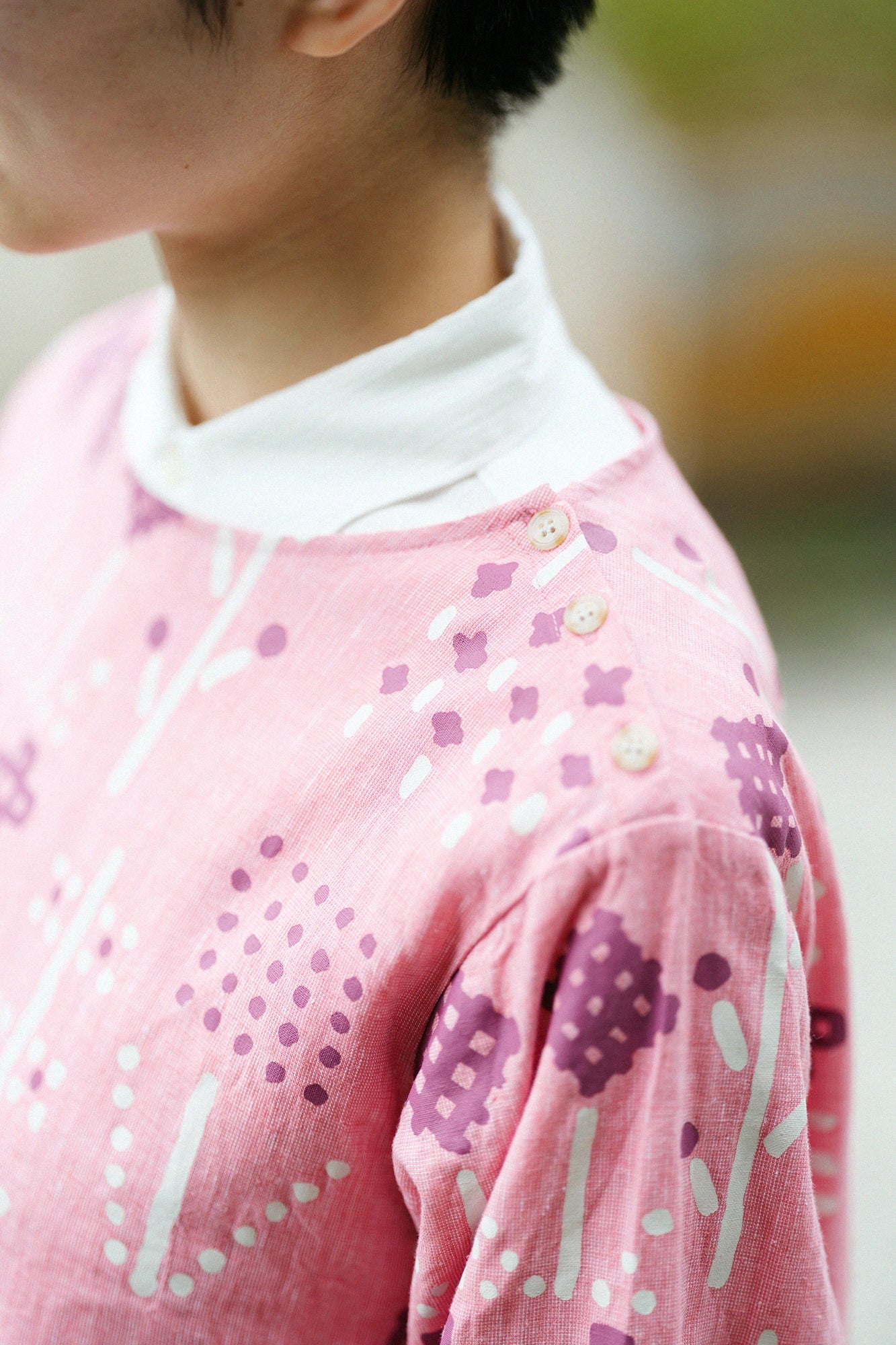 Robe BIKE en lin coton/Soso rose saumon