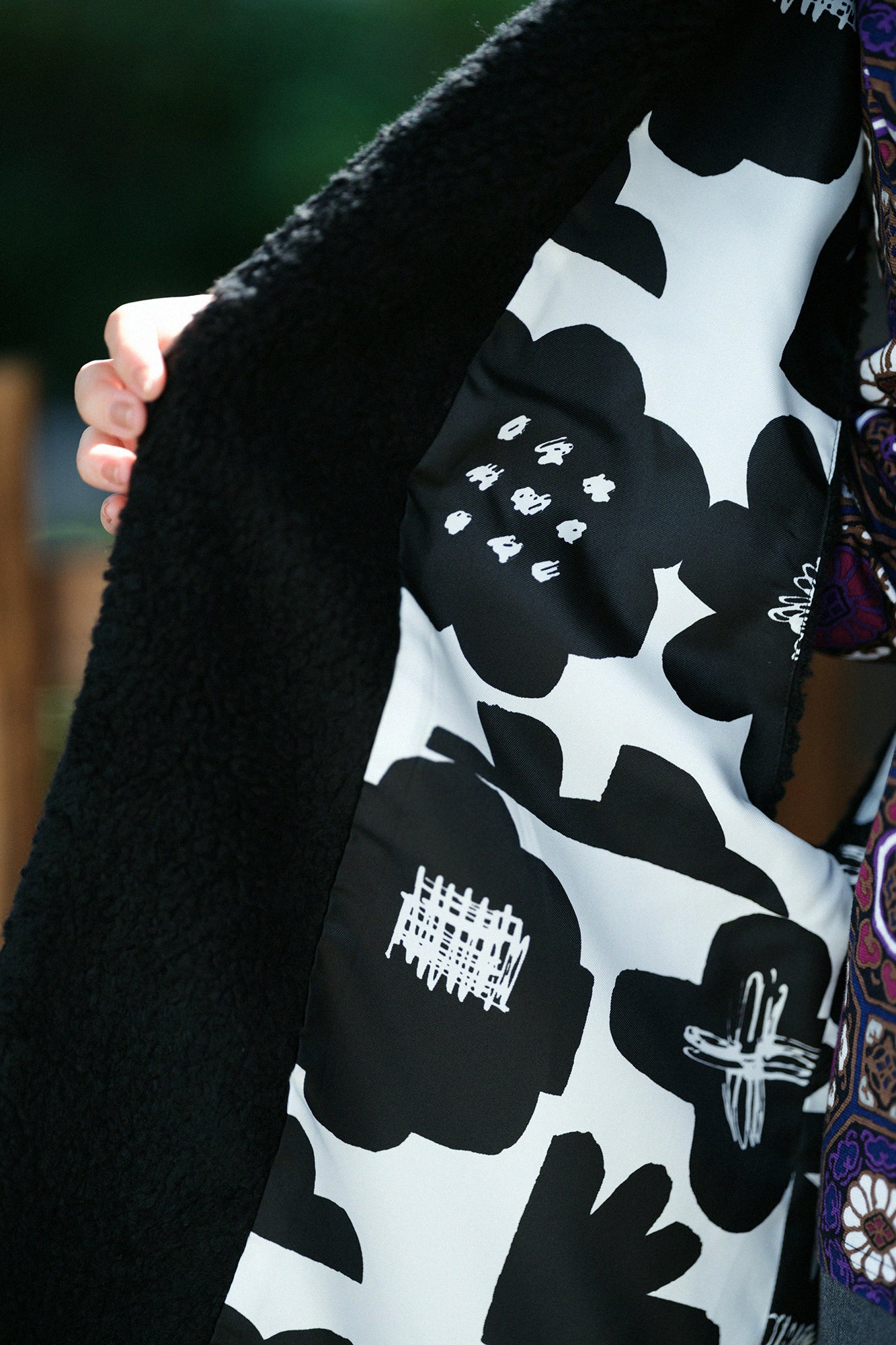 Boa Saya Vest with Lining / Black×Imayo