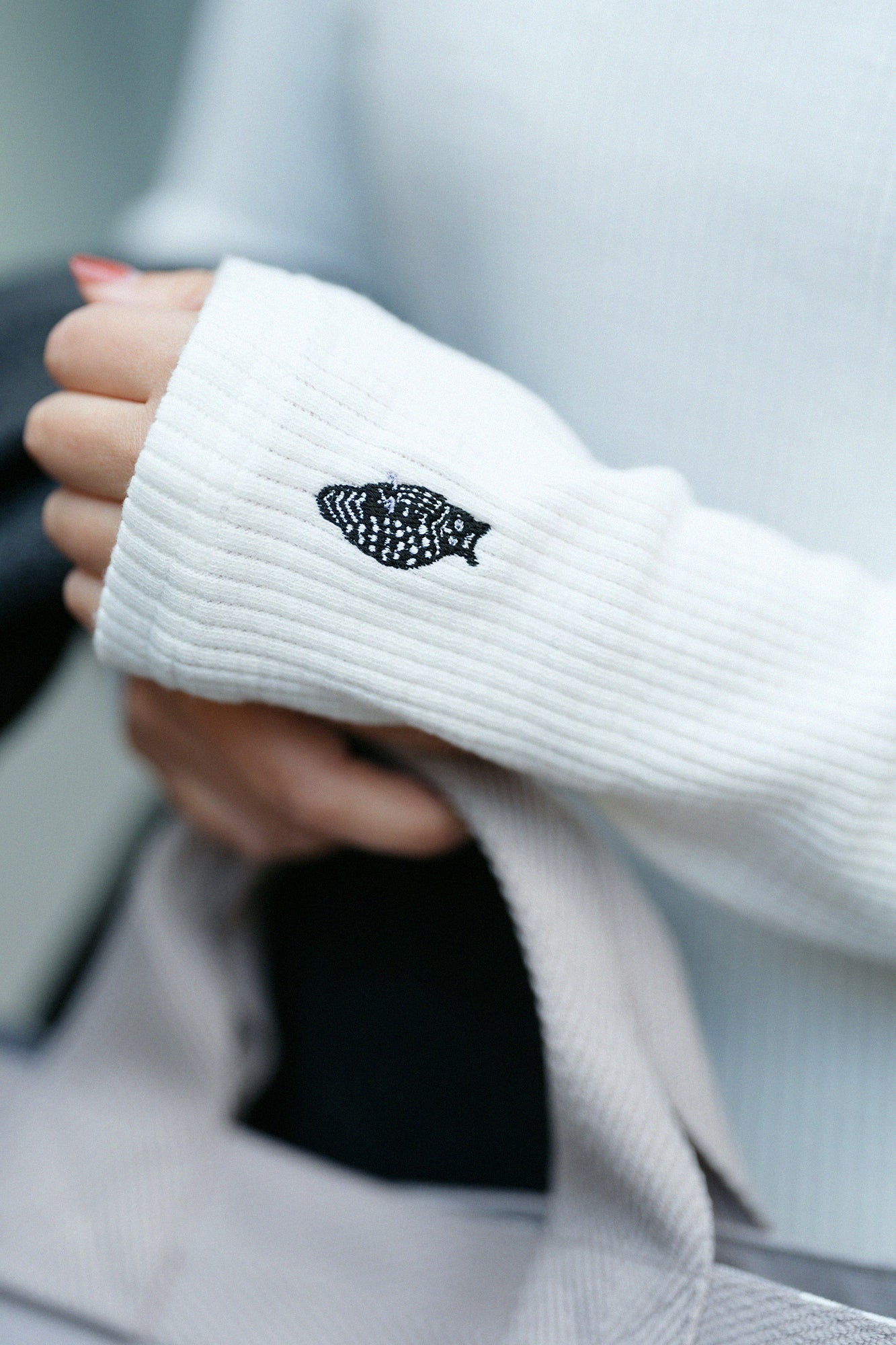 【預購】Soft Thermo(R) 羅紋針織 造型高領L/S長版上衣／白色（※預計於12月9日左右發貨）