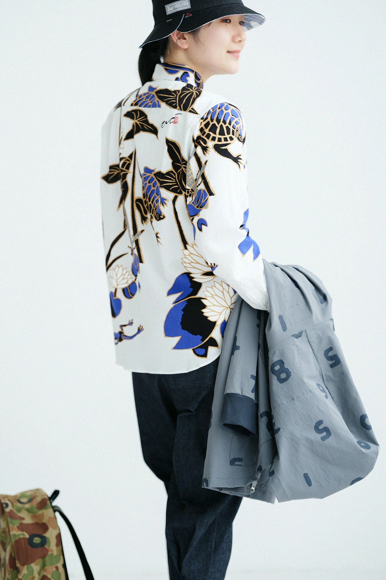 [Expédition prévue vers le 10 mars] Chemise Takashima Chijimi 20/20/terre aquatique