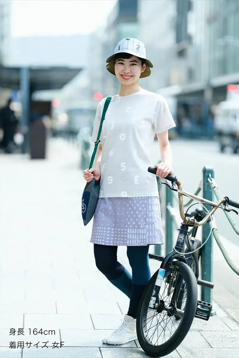 능직 BIKECulottes/포장 석 (Shikishi) 비둘기 깃털 색 (Hatobairo)