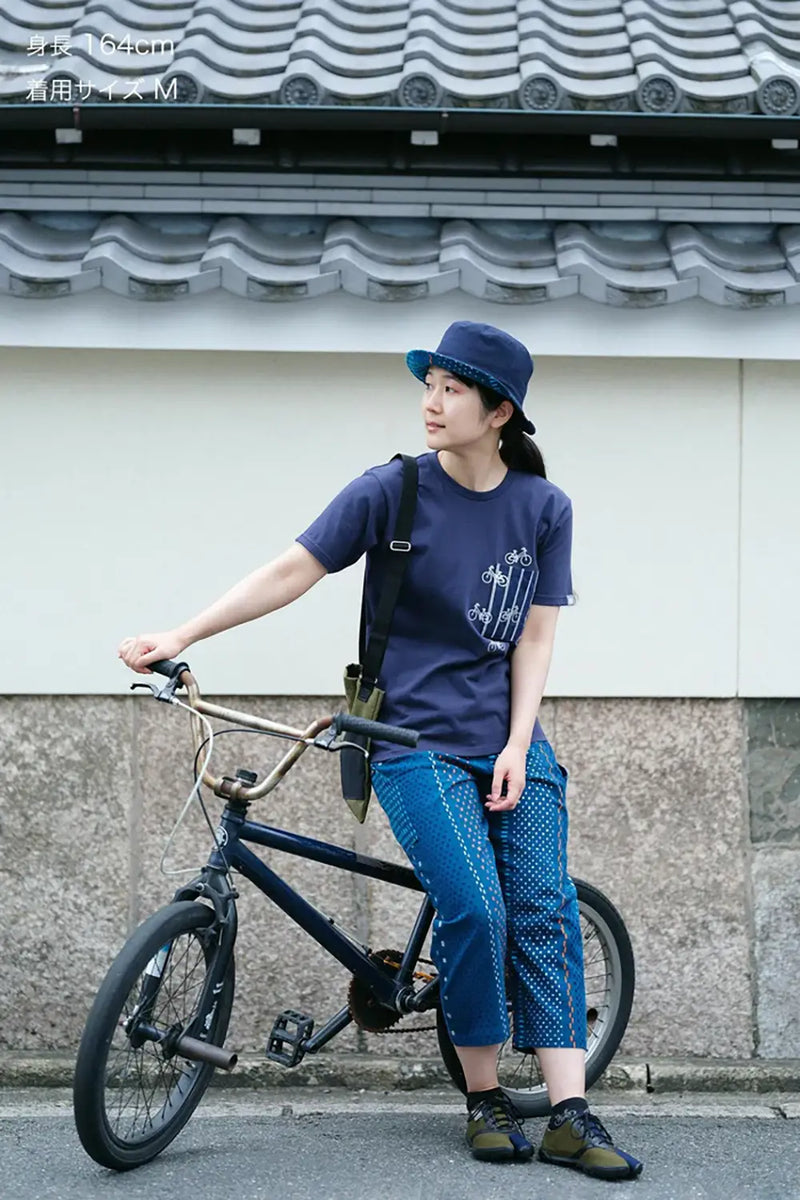 【6月30日頃発送予定】高島縮 20/20 BIKEすててこ／霰縞（あられじま）